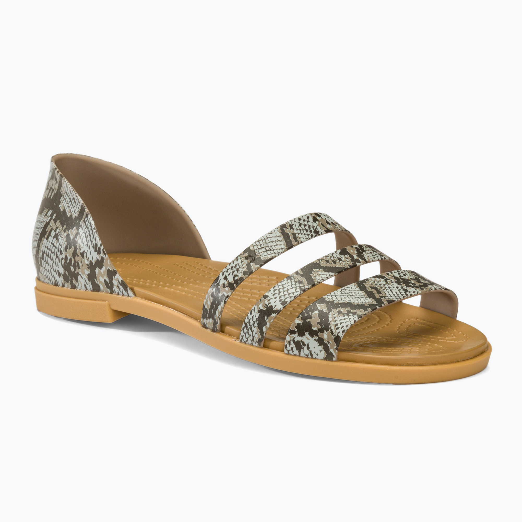 Sandały damskie Crocs Tulum Open Flat mushroom/stucco | WYSYŁKA W 24H | 30 DNI NA ZWROT