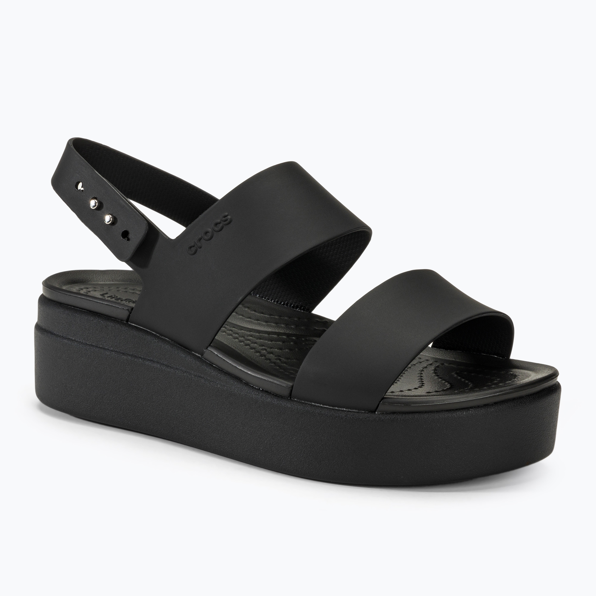 Sandały damskie Crocs Brooklyn Low Wedge black/black | WYSYŁKA W 24H | 30 DNI NA ZWROT