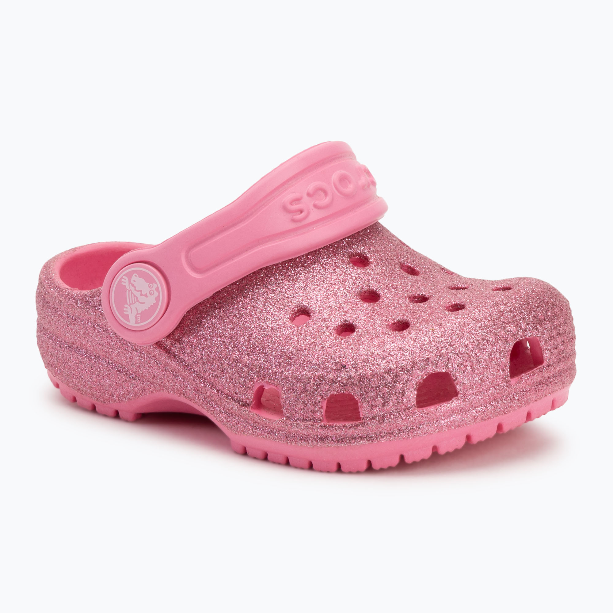 Klapki dziecięce Crocs Classic Glitter Clog Toddler pink lrmonade 