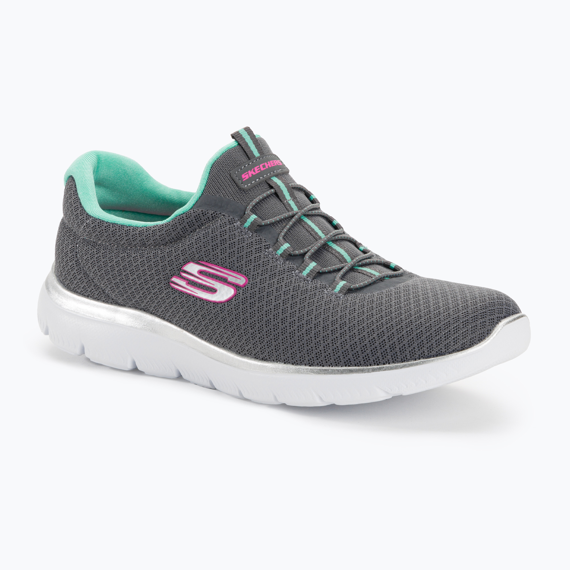 Buty damskie SKECHERS Summits charcoal/green | WYSYŁKA W 24H | 30 DNI NA ZWROT