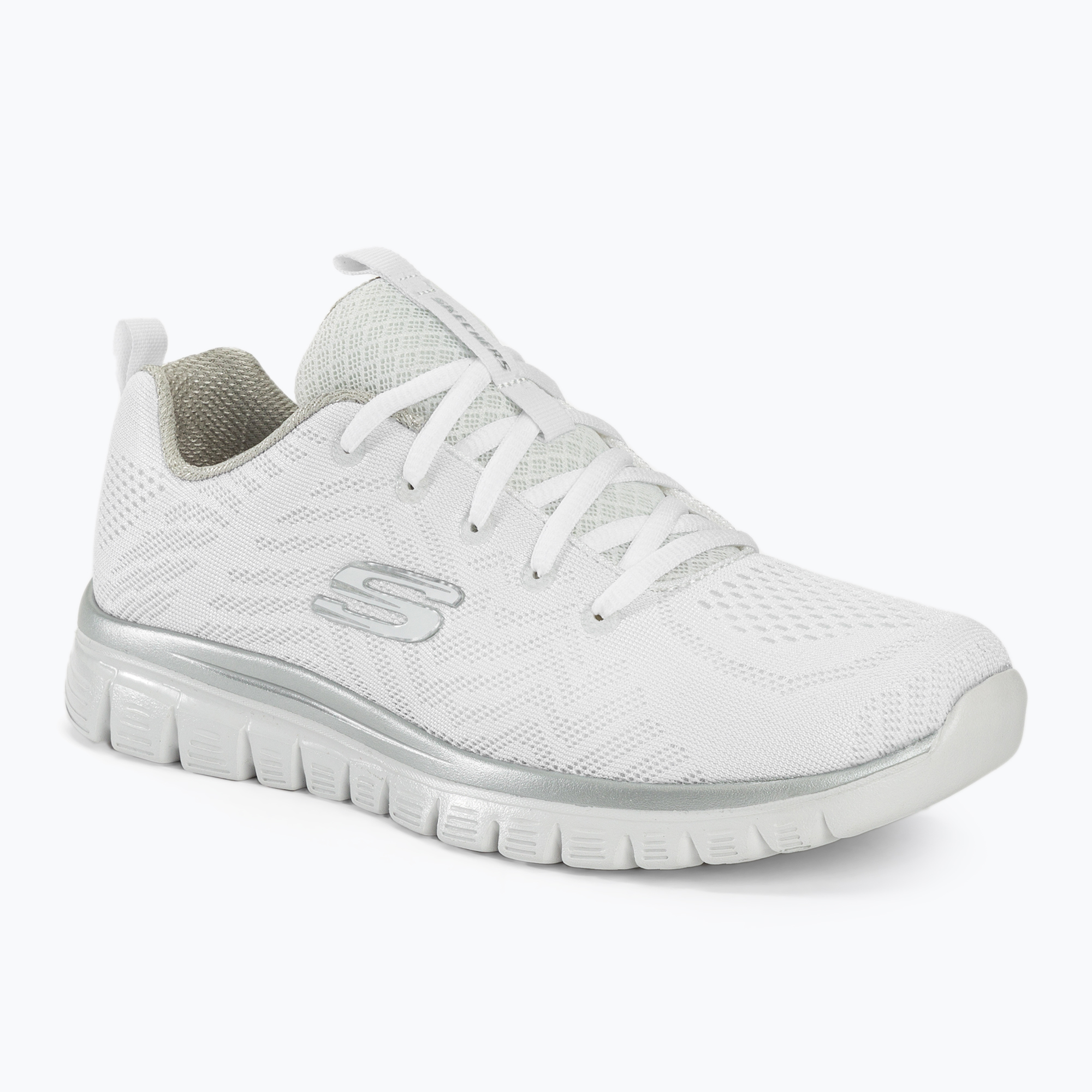 Buty damskie SKECHERS Graceful Get Connected white/silver | WYSYŁKA W 24H | 30 DNI NA ZWROT