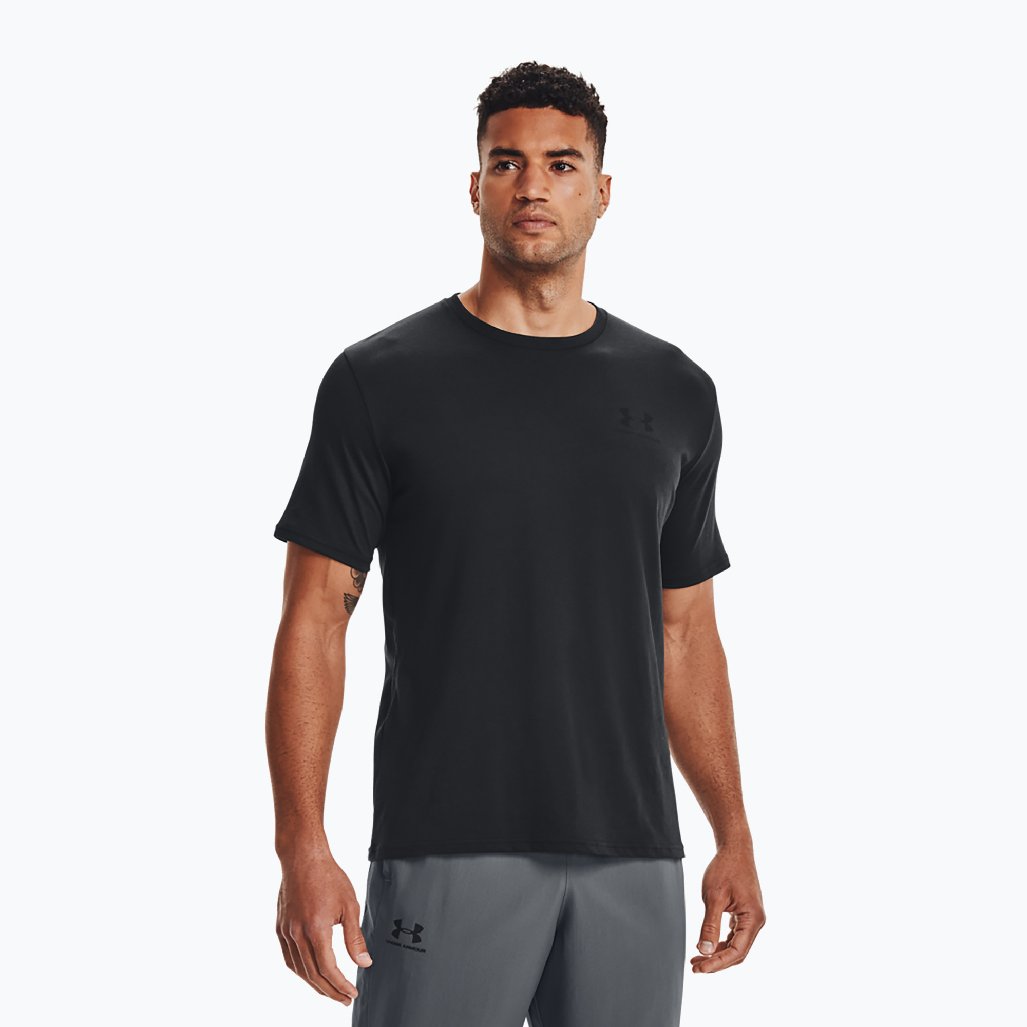 Koszulka męska Under Armour Sportstyle Left Chest black/black | WYSYŁKA W 24H | 30 DNI NA ZWROT