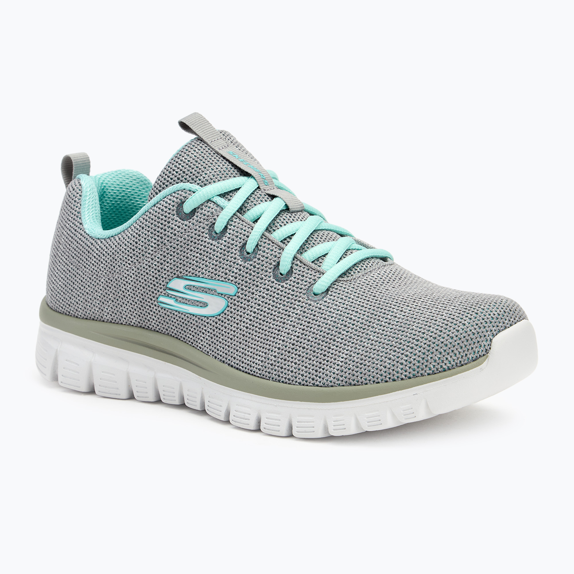 Buty damskie SKECHERS Graceful Twisted Fortune gray/mint | WYSYŁKA W 24H | 30 DNI NA ZWROT