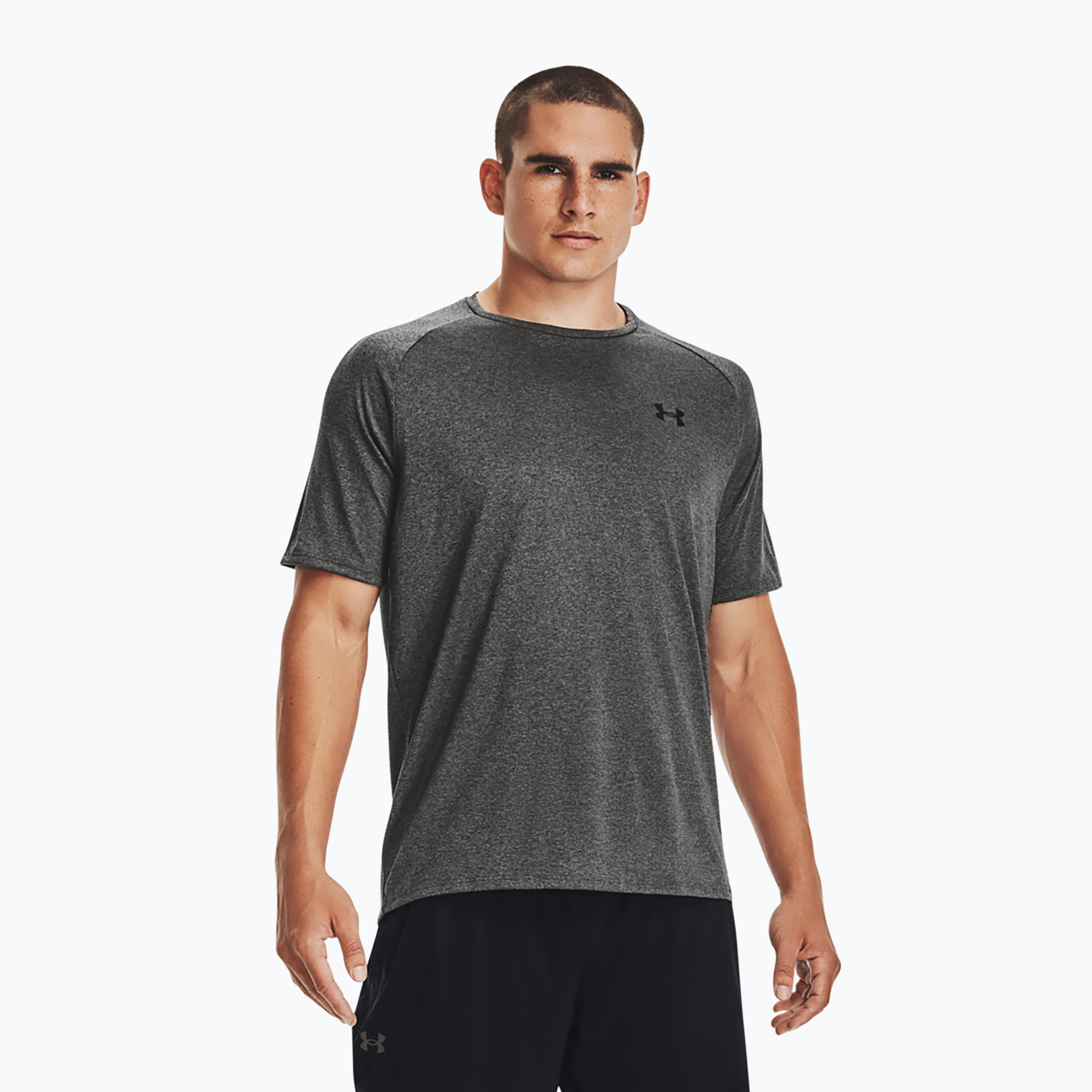 Koszulka treningowa męska Under Armour Tech 2.0 carbon heather/black | WYSYŁKA W 24H | 30 DNI NA ZWROT