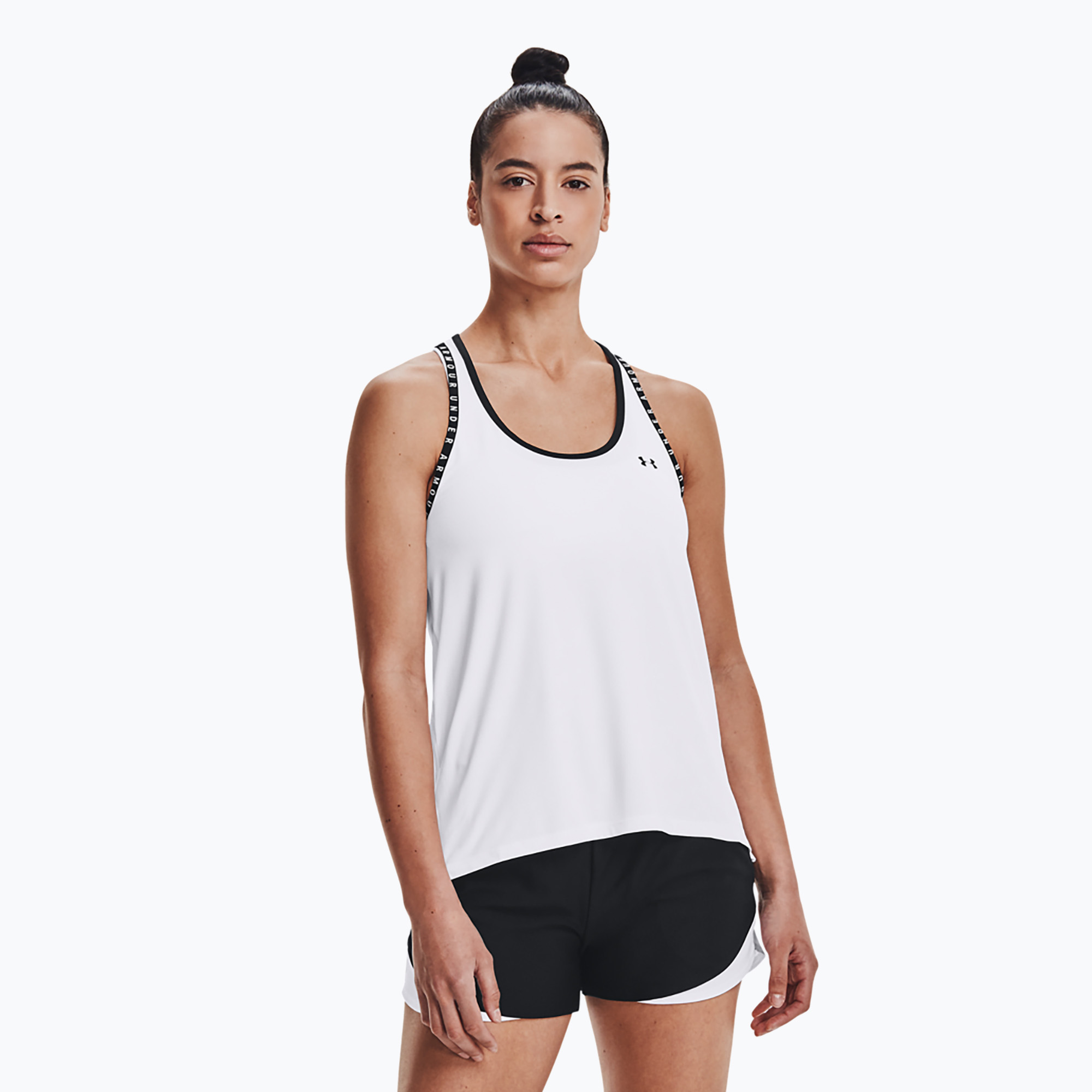 Koszulka treningowa damska Under Armour Knockout Tank white/white/black 