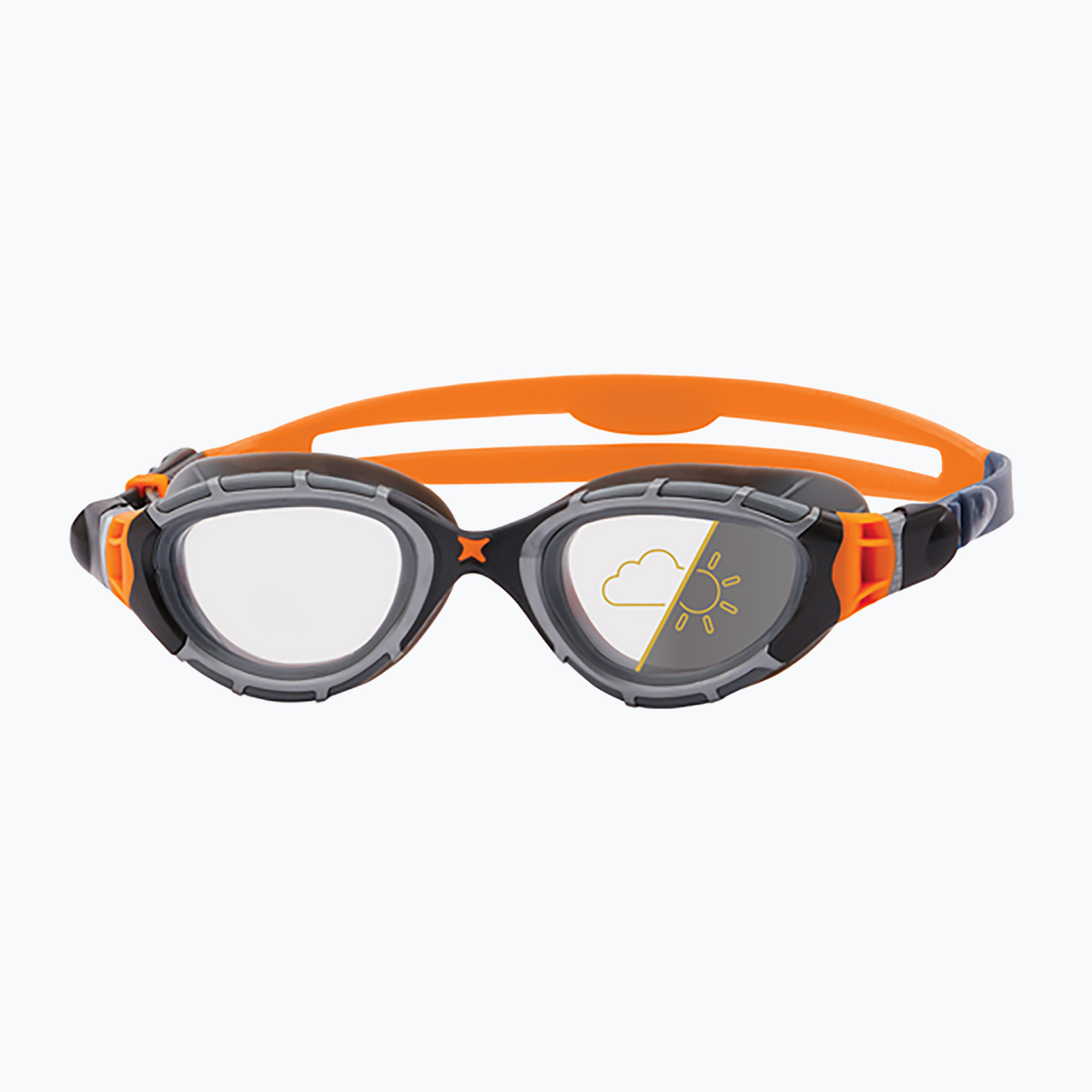 Okulary do pływania Zoggs Predator Flex Reactor grey/ orange/ reactor smoke | WYSYŁKA W 24H | 30 DNI NA ZWROT