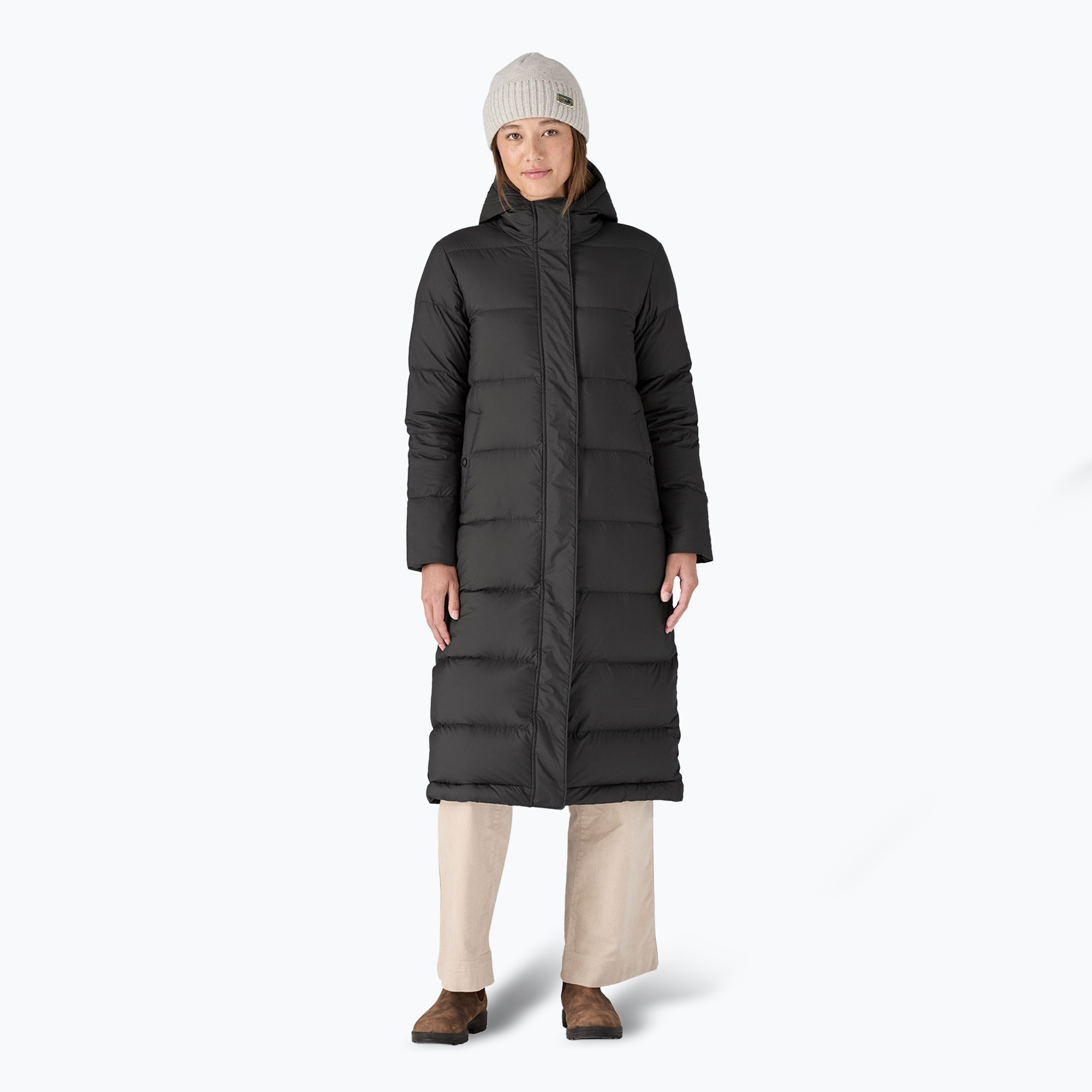 Płaszcz puchowy damski Patagonia Silent Down Long Parka black | WYSYŁKA W 24H | 30 DNI NA ZWROT