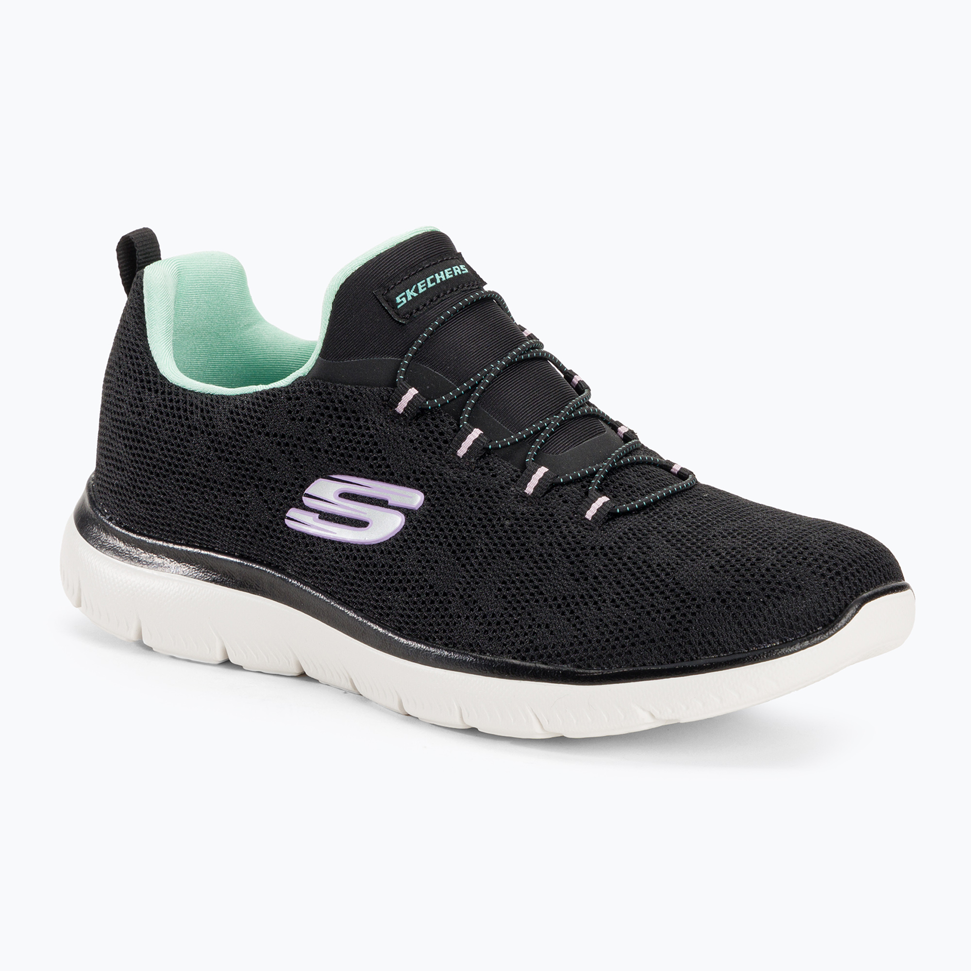 Buty damskie SKECHERS Summits Leopard Spot black/aqua | WYSYŁKA W 24H | 30 DNI NA ZWROT