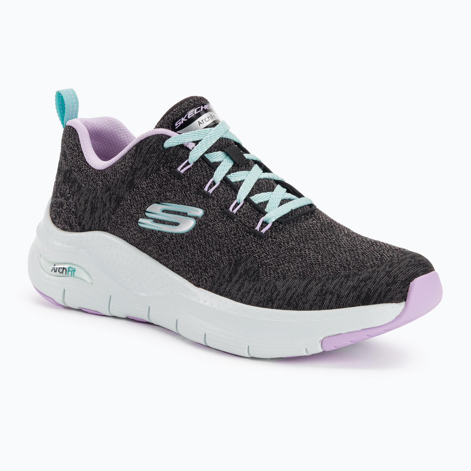 Buty damskie SKECHERS Arch Fit Comfy Wave black/lavender | WYSYŁKA W 24H | 30 DNI NA ZWROT