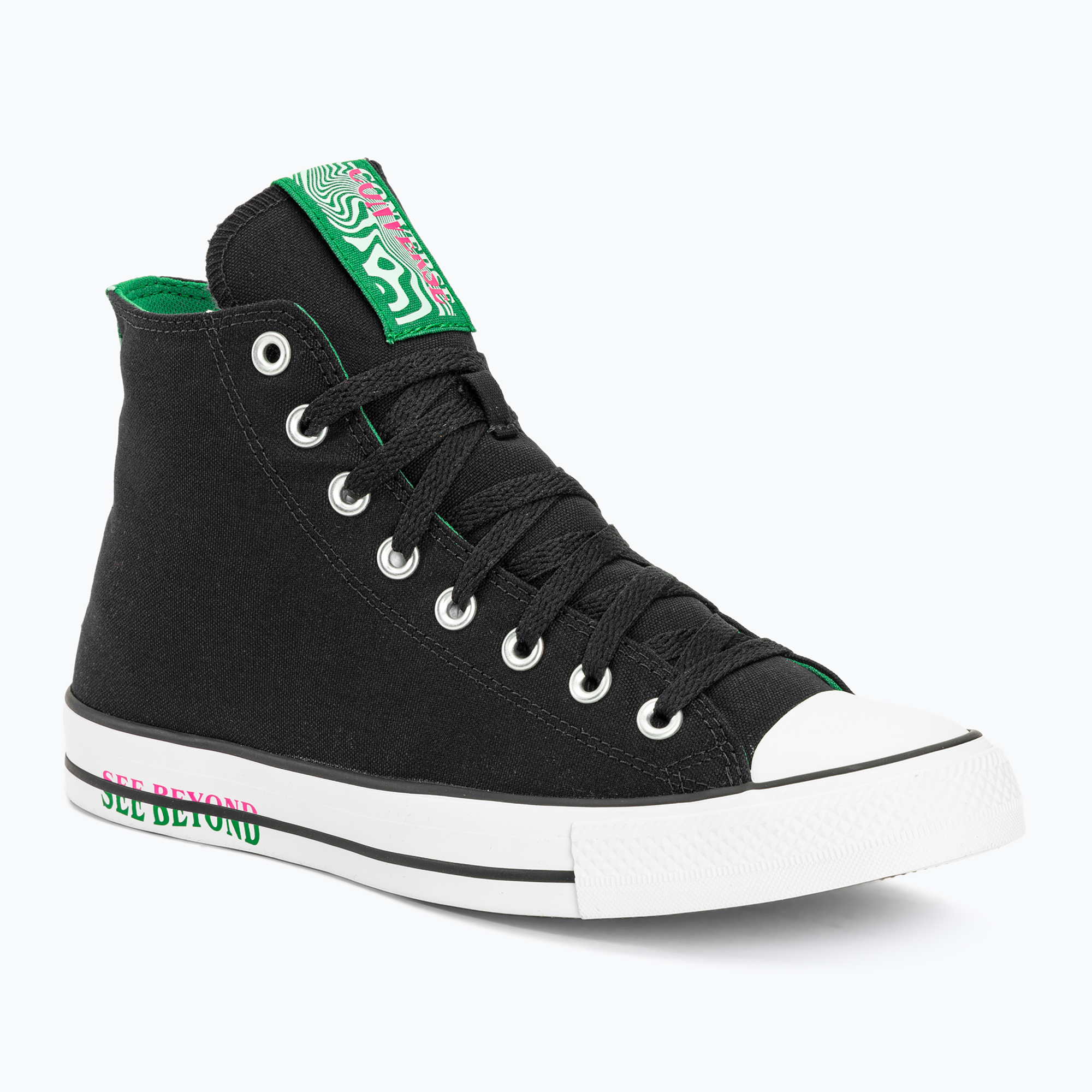 Trampki Converse Chuck Taylor All Star Hi black/green/prime pink | WYSYŁKA W 24H | 30 DNI NA ZWROT