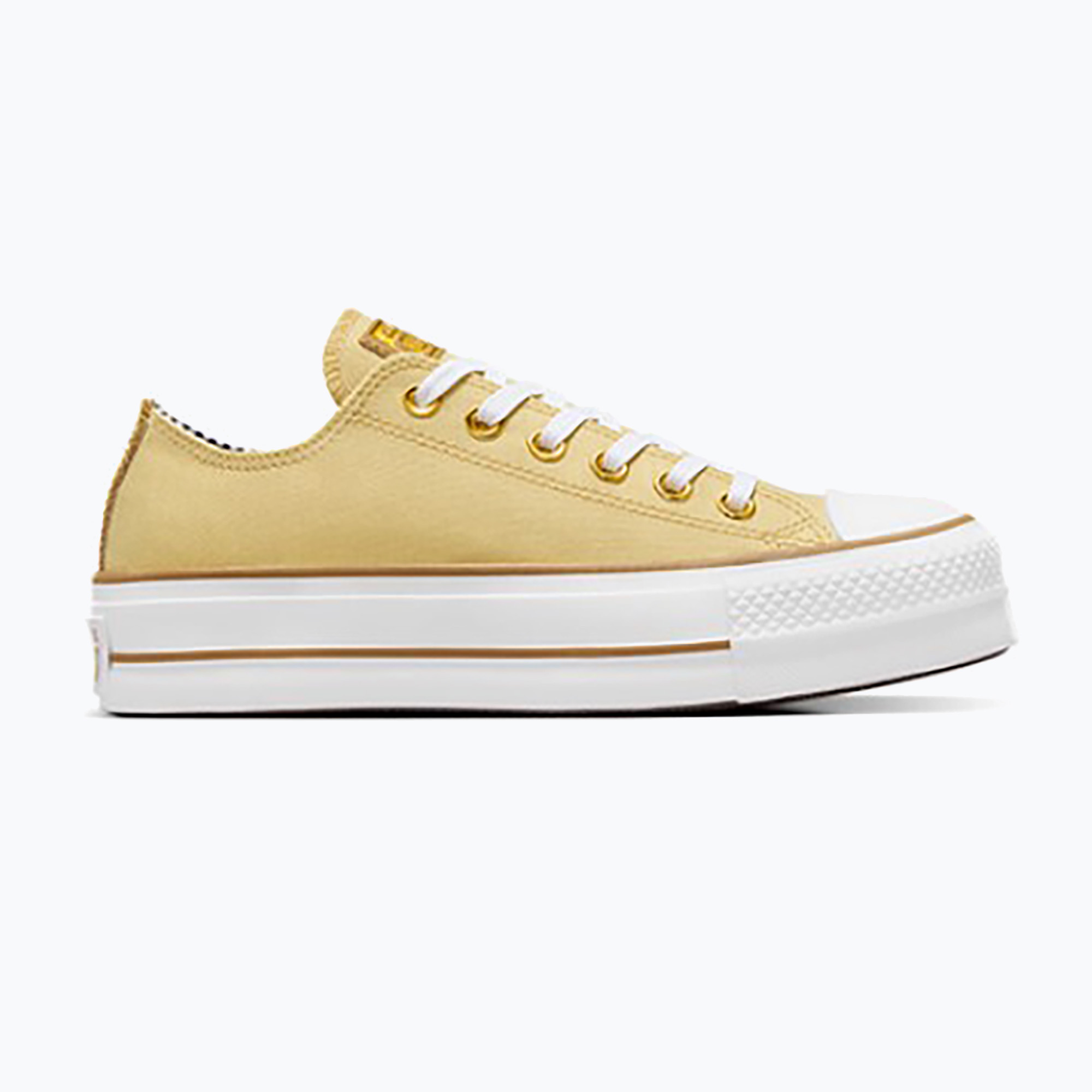 Trampki damskie Converse Chuck Taylor All Star Lift Platform Herringbone Stripe utility sunflower/trek tan 
