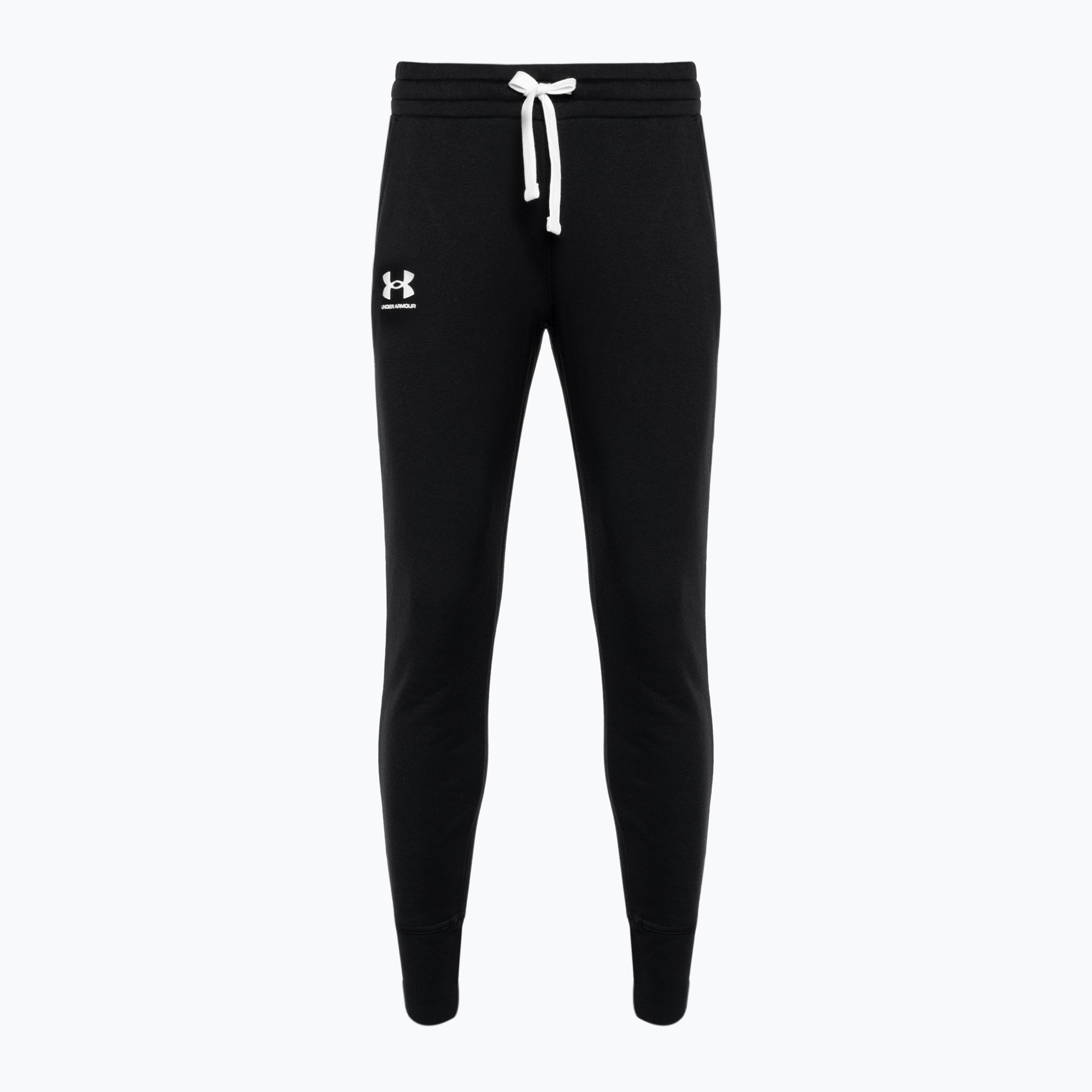 Spodnie damskie Under Armour Rival Fleece Joggers black/white/white | WYSYŁKA W 24H | 30 DNI NA ZWROT