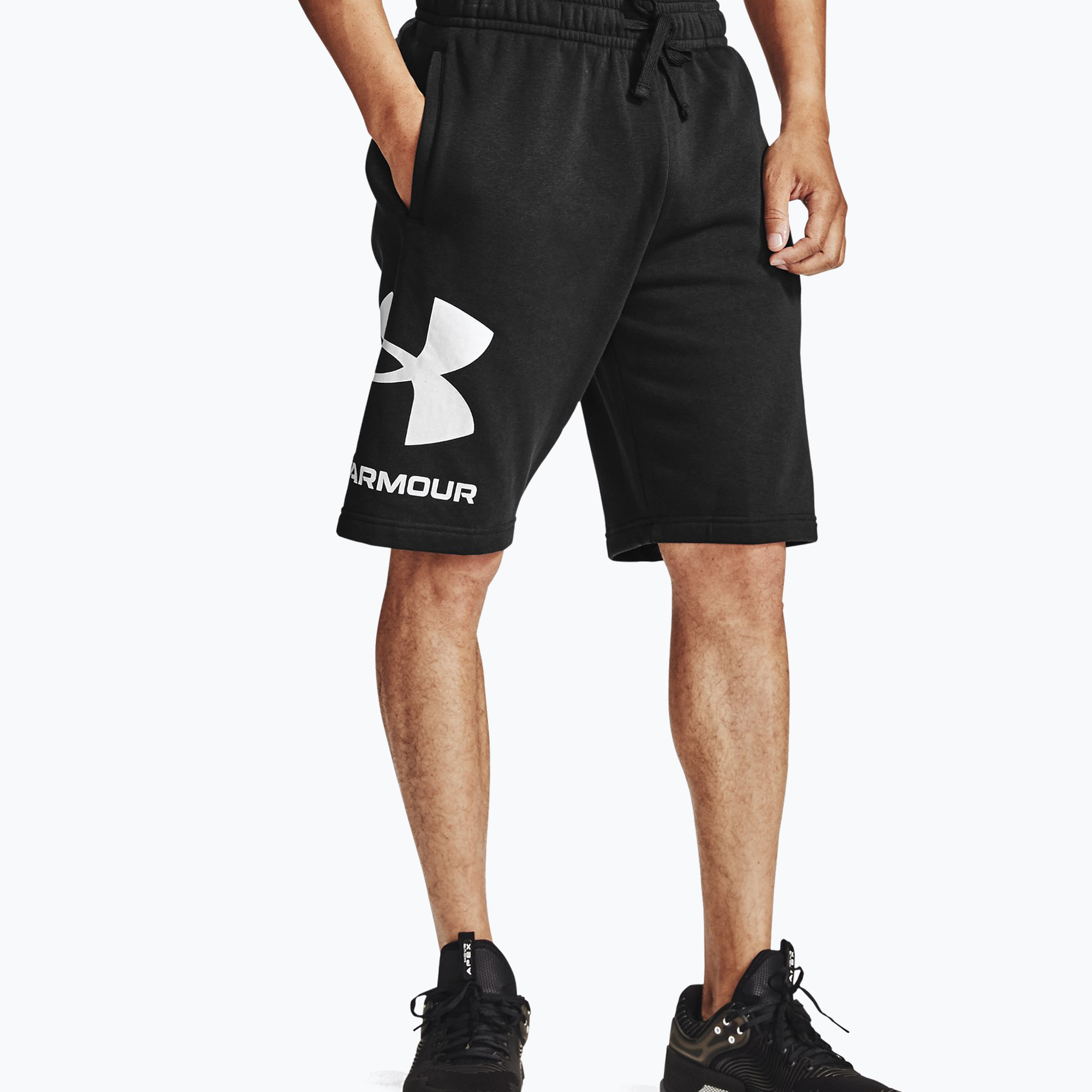 Spodenki treningowe męskie Under Armour Rival Fleece black/onyx white | WYSYŁKA W 24H | 30 DNI NA ZWROT