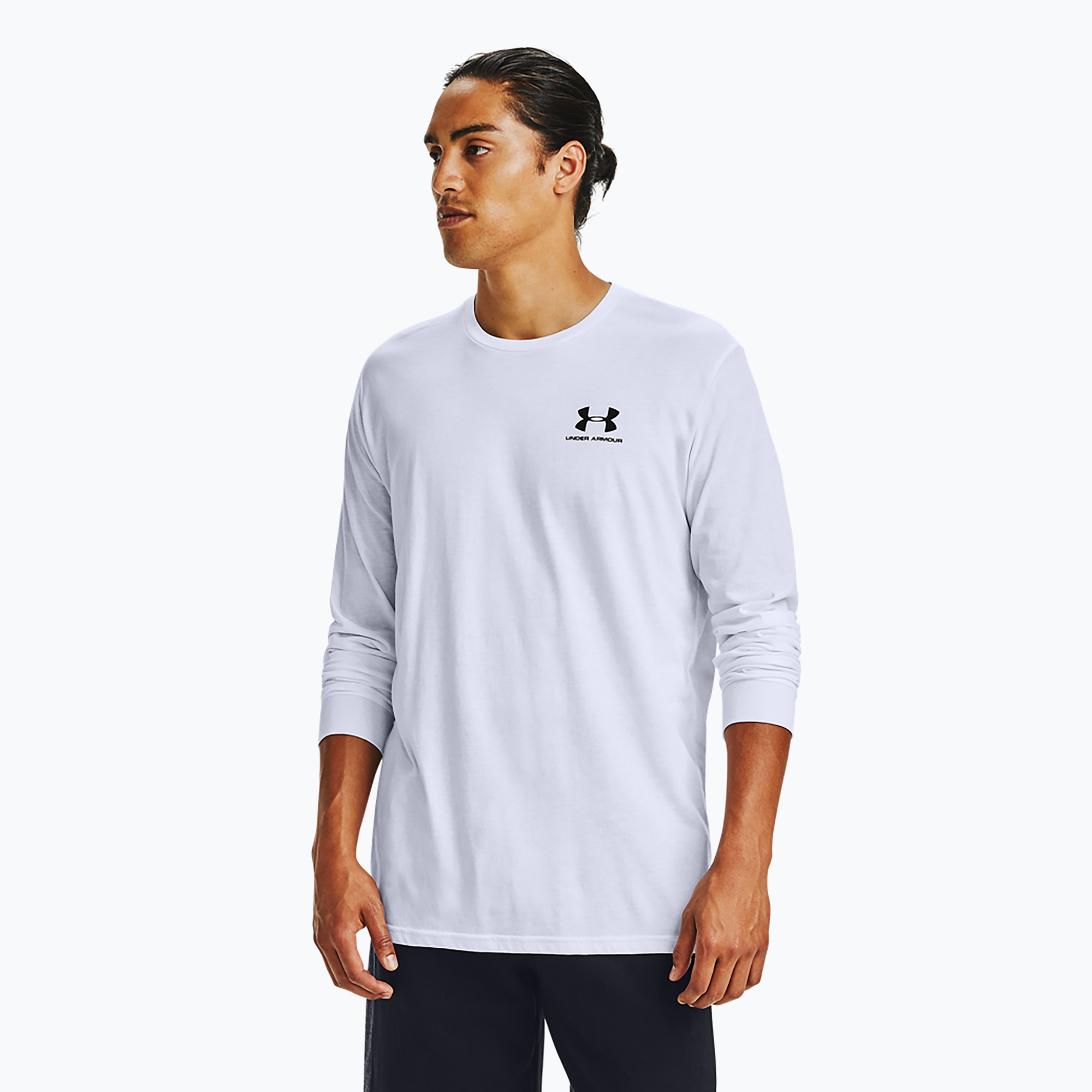 Longsleeve męski  Under Armour Sportstyle Left Chest white/black | WYSYŁKA W 24H | 30 DNI NA ZWROT