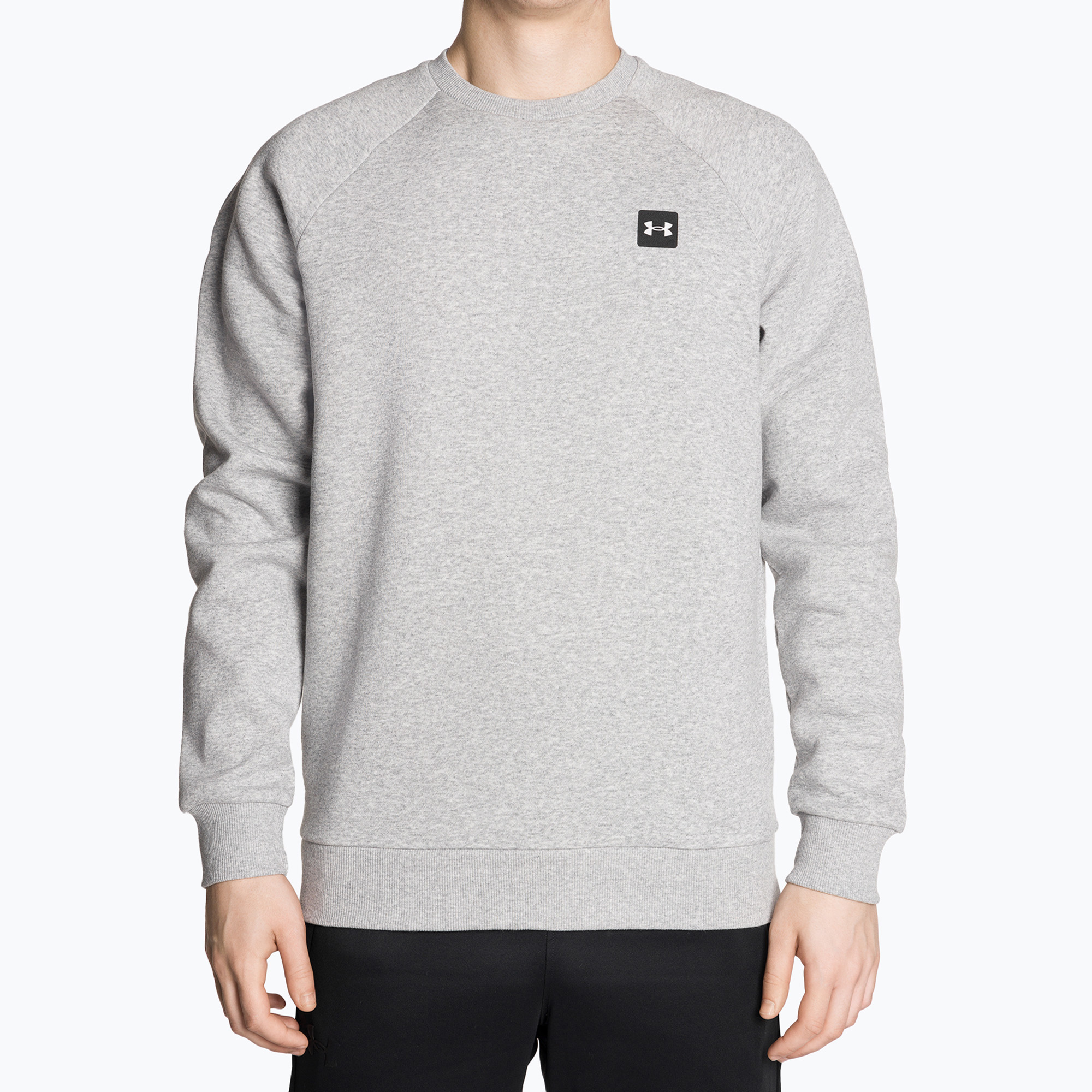 Bluza męska Under Armour Rival Fleece Crew mod gray light heather/black | WYSYŁKA W 24H | 30 DNI NA ZWROT