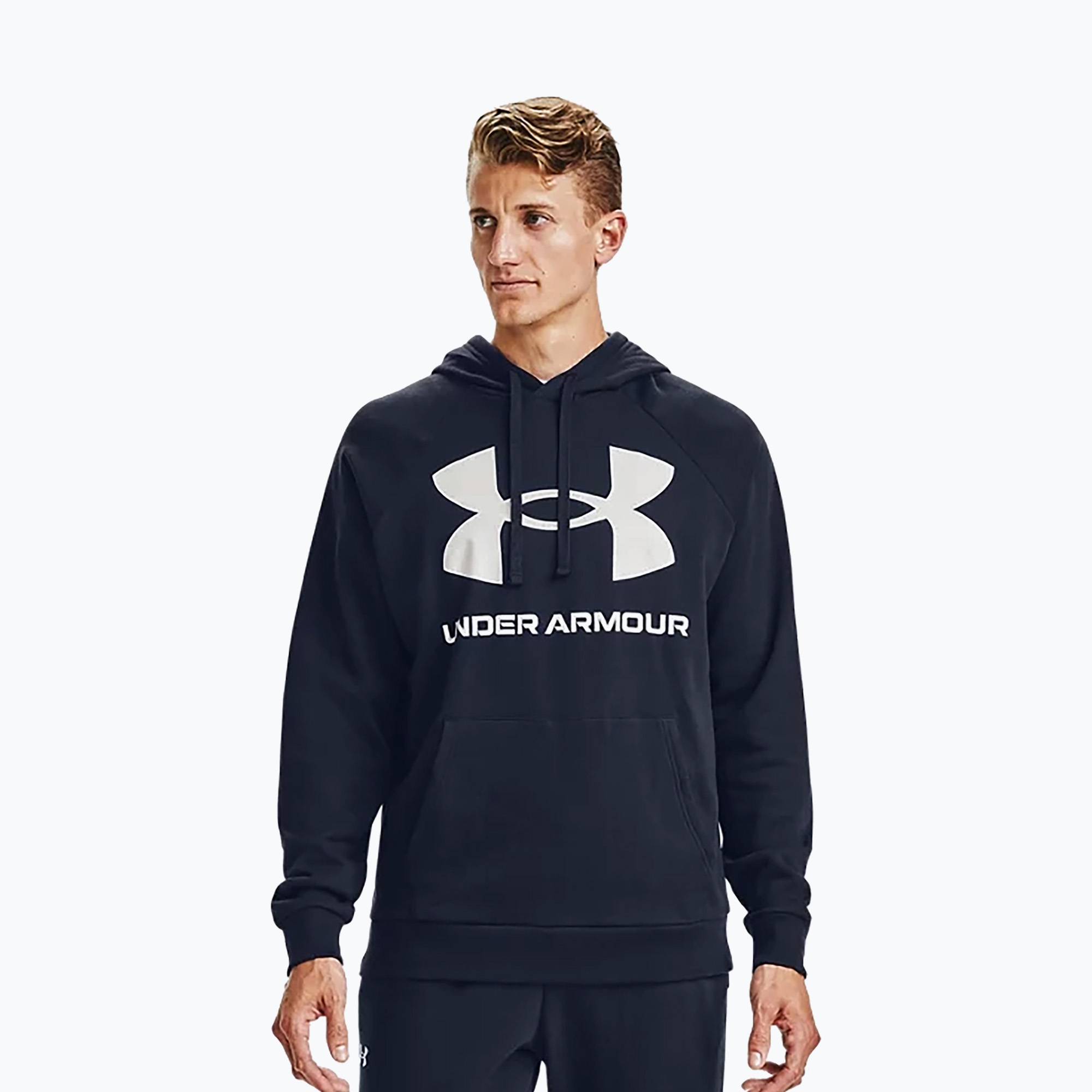 Bluza męska Under Armour Rival Fleece Big Logo HD midnight navy/onyx white | WYSYŁKA W 24H | 30 DNI NA ZWROT