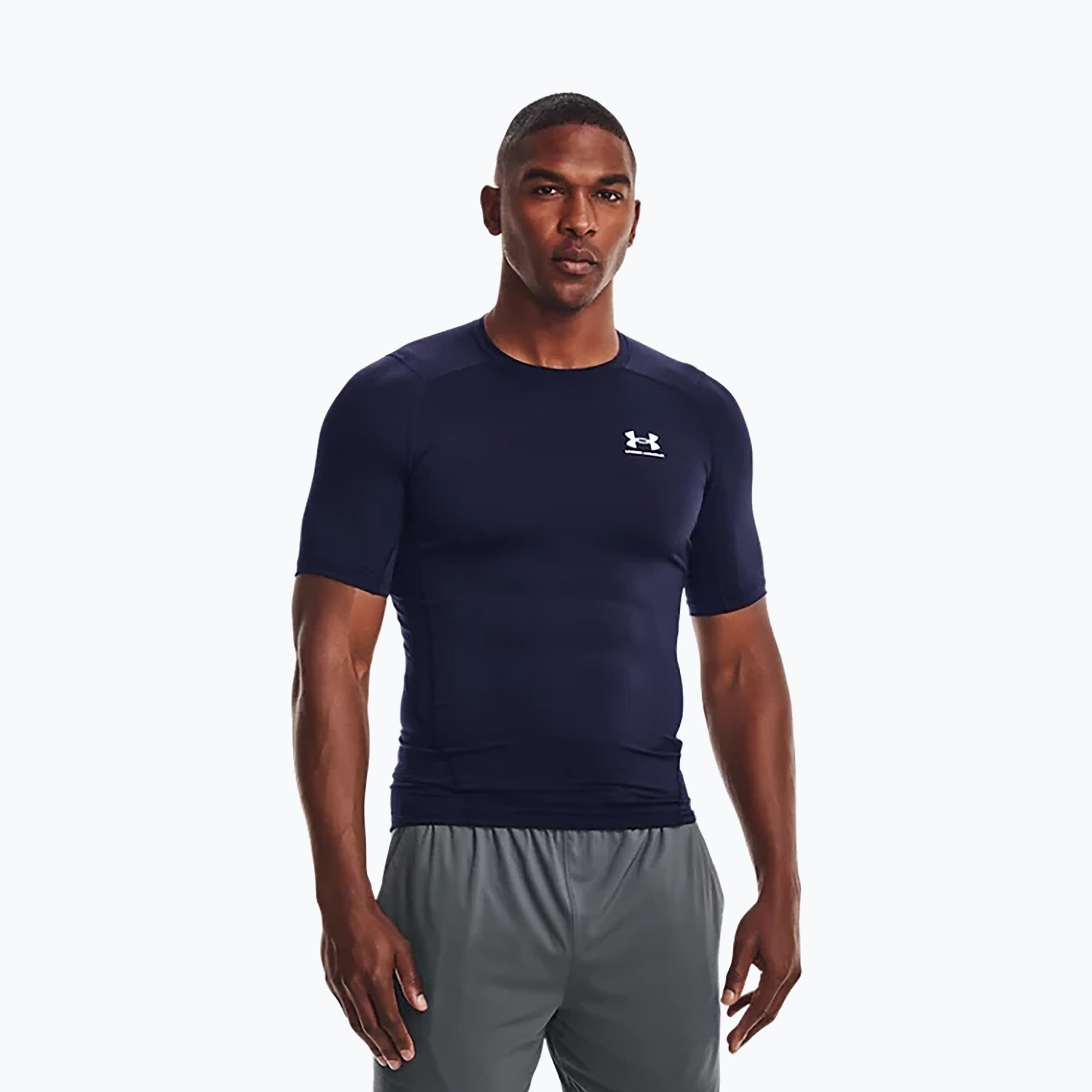 Koszulka treningowa męska Under Armour HG Armour Comp midnight navy/white | WYSYŁKA W 24H | 30 DNI NA ZWROT