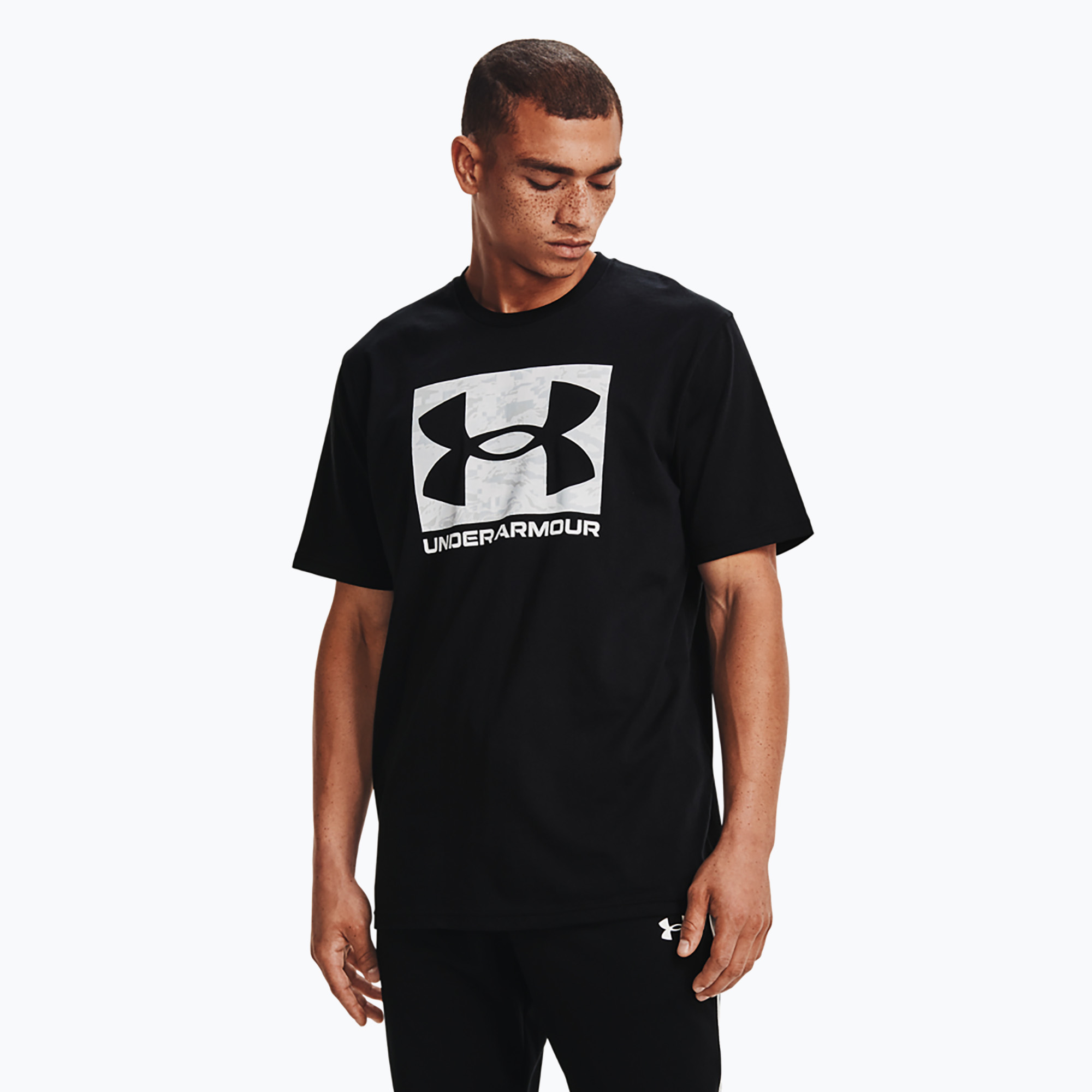 Koszulka treningowa męska Under Armour ABC Camo Boxed Logo black/white | WYSYŁKA W 24H | 30 DNI NA ZWROT