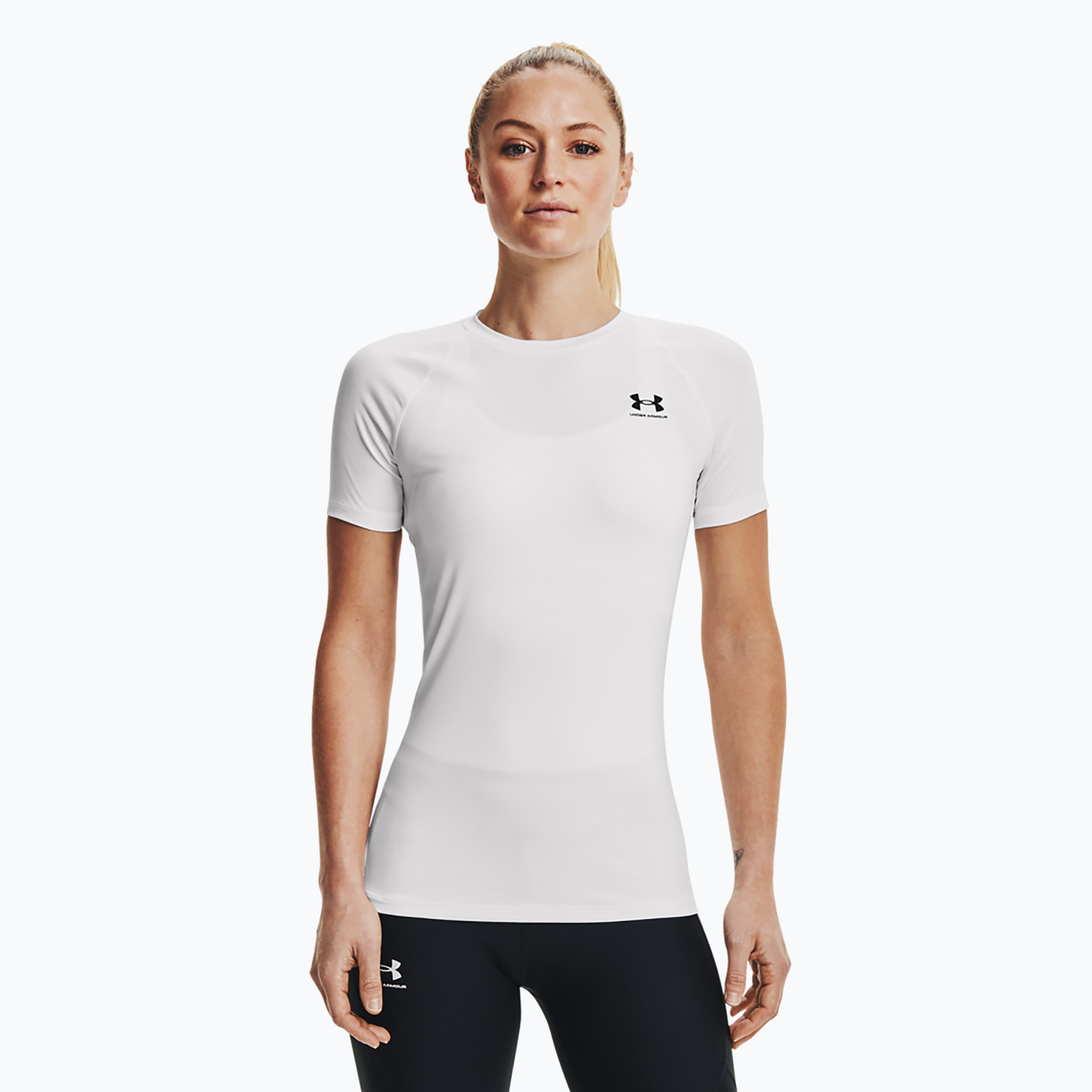 Koszulka treningowa damska Under Armour HeatGear Compression white/black | WYSYŁKA W 24H | 30 DNI NA ZWROT