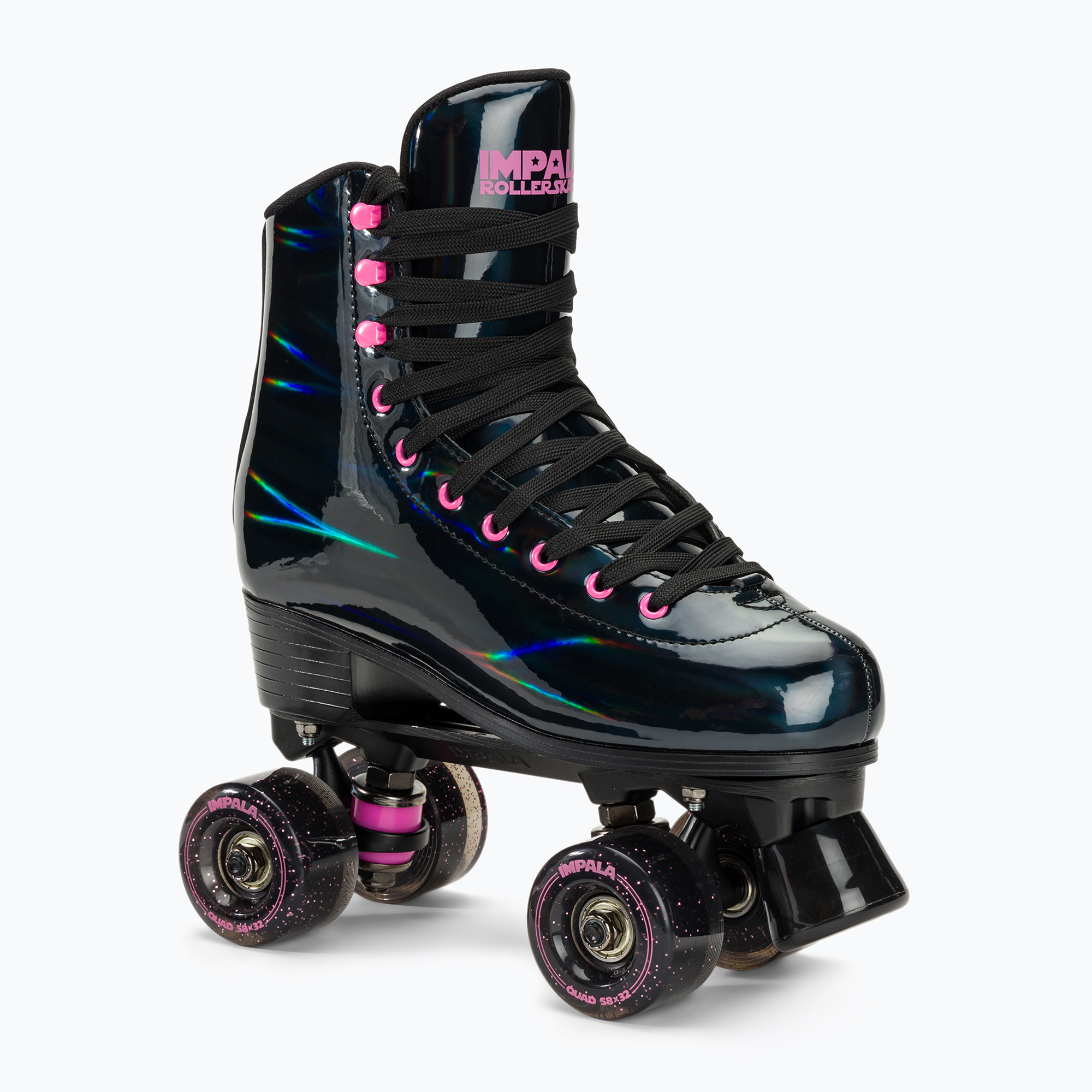 Wrotki damskie IMPALA Quad Skate black holographic | WYSYŁKA W 24H | 30 DNI NA ZWROT