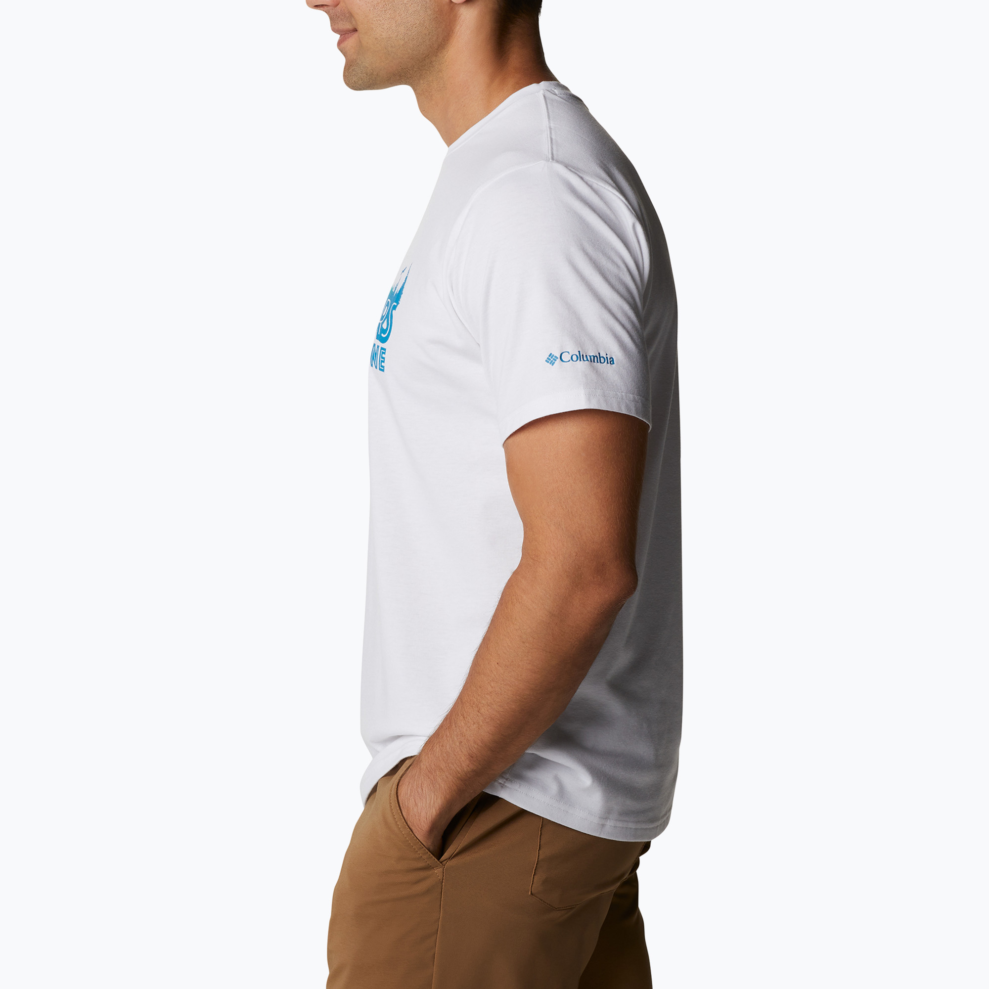 Koszulka trekkingowa męska Columbia Sun Trek white/all for outdoors graphic | WYSYŁKA W 24H | 30 DNI NA ZWROT
