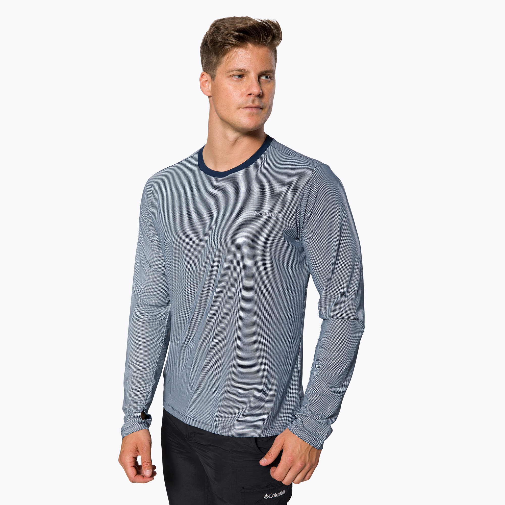 Zdjęcia - Odzież trekkingowa Columbia Longsleeve trekkingowy męski  Sun Deflector collegiate navy | WYSY 