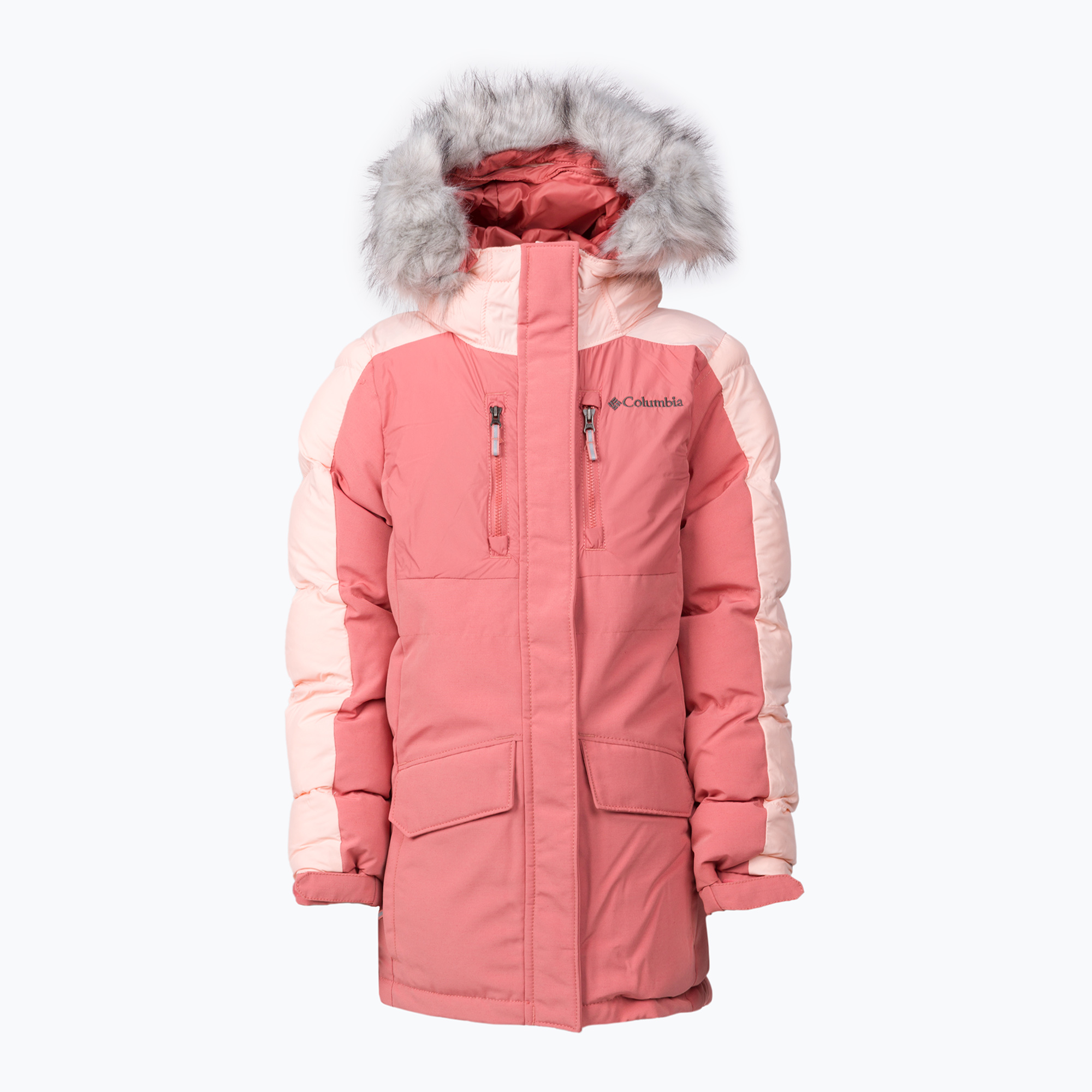 Kurtka puchowa dziecięca Columbia Marquam Peak Fusion II dark coral/peach blossom | WYSYŁKA W 24H | 30 DNI NA ZWROT