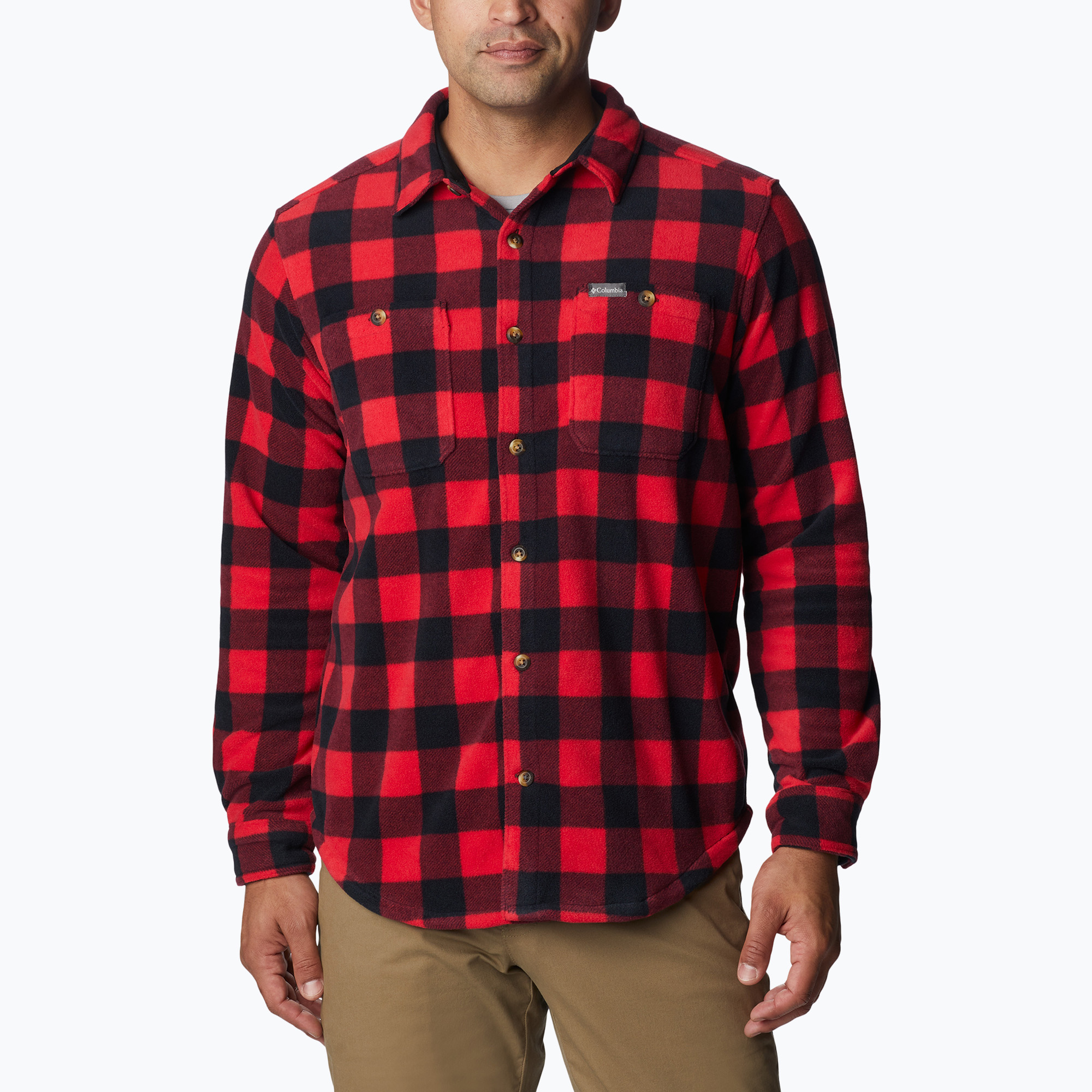 Фото - Трекінговий одяг Columbia Koszula męska  Flare Gun Fleece mountain red check | WYSYŁKA W 24H 