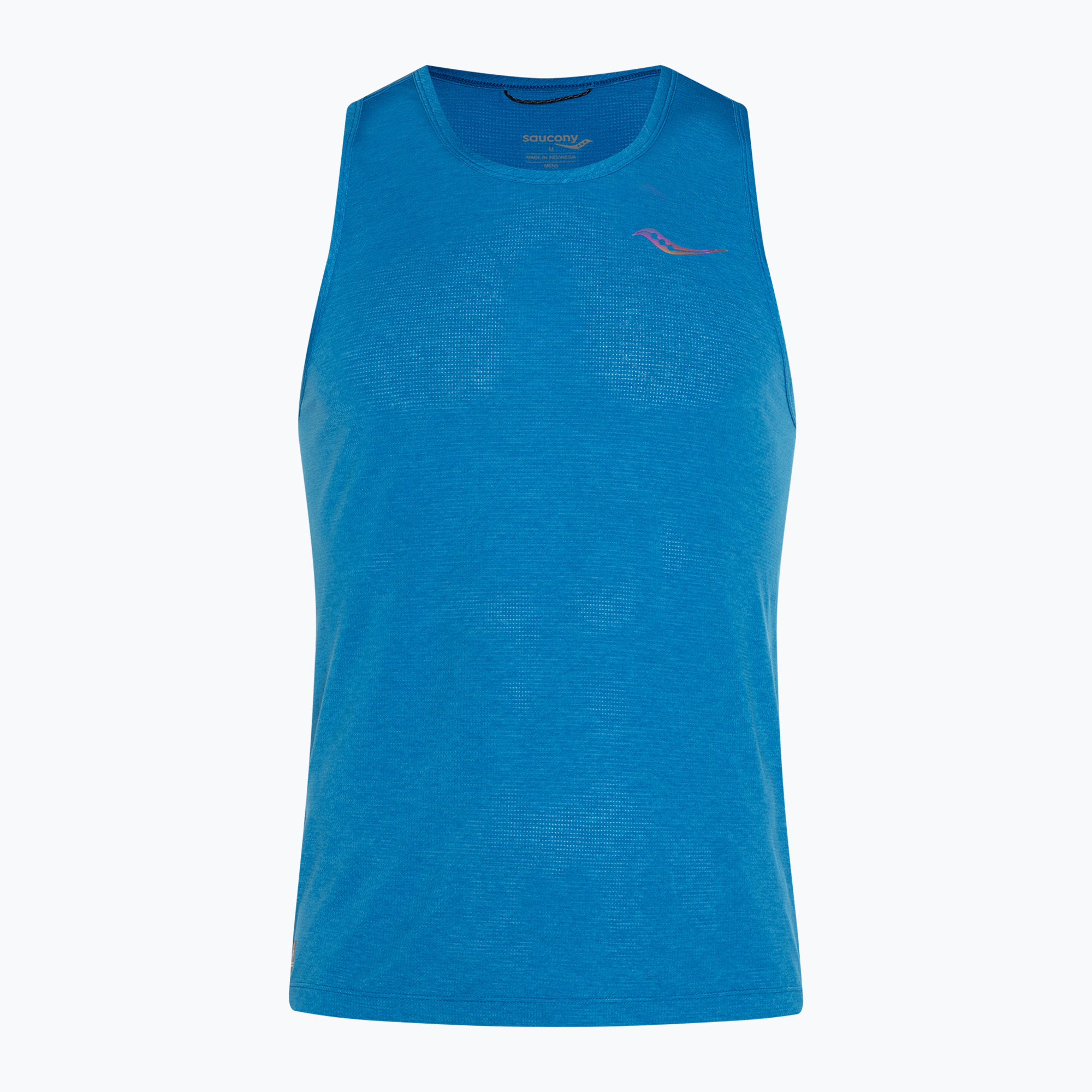 Tank top do biegania męski Saucony Stopwatch Singlet cobalt heather | WYSYŁKA W 24H | 30 DNI NA ZWROT