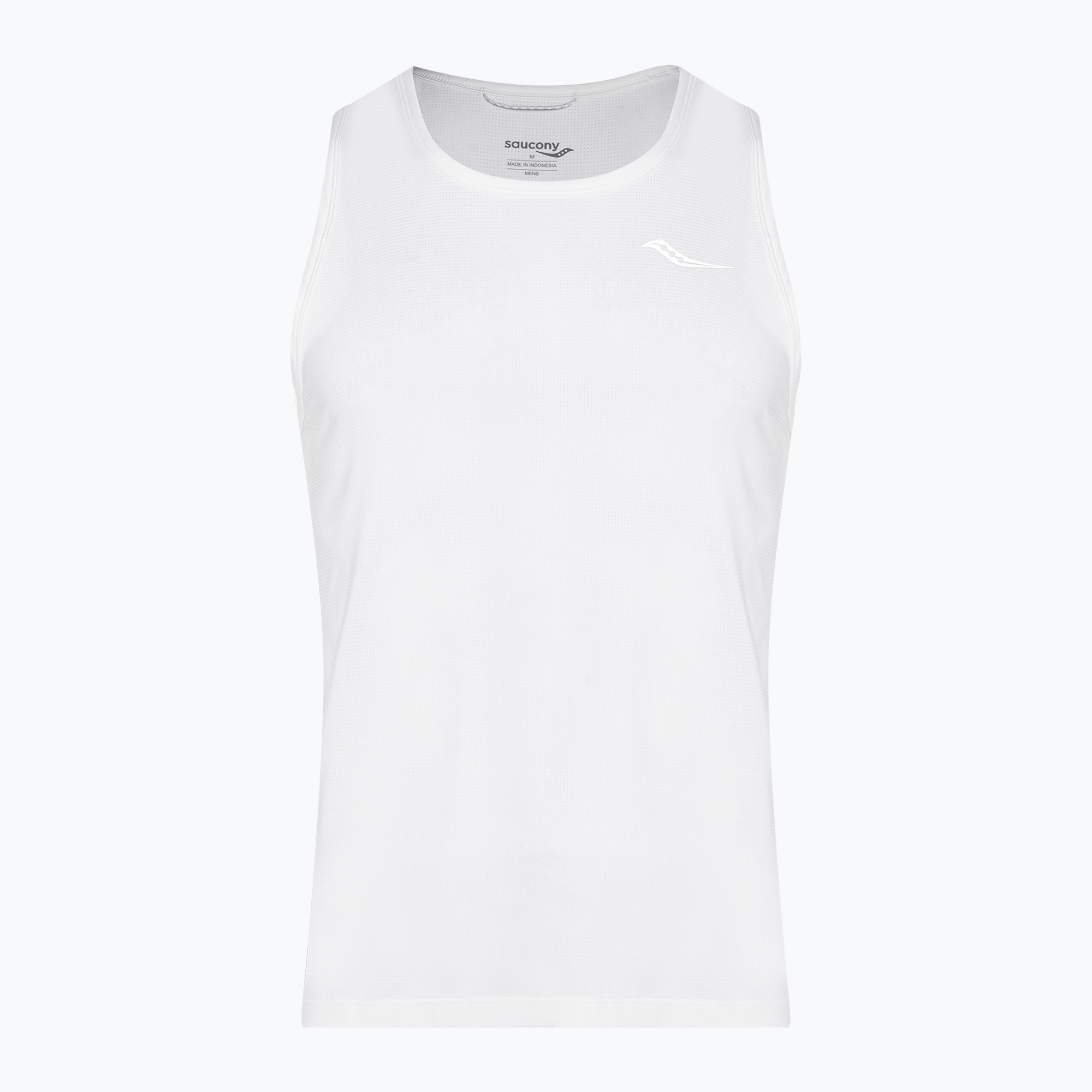 Tank top do biegania męski Saucony Stopwatch Singlet white | WYSYŁKA W 24H | 30 DNI NA ZWROT