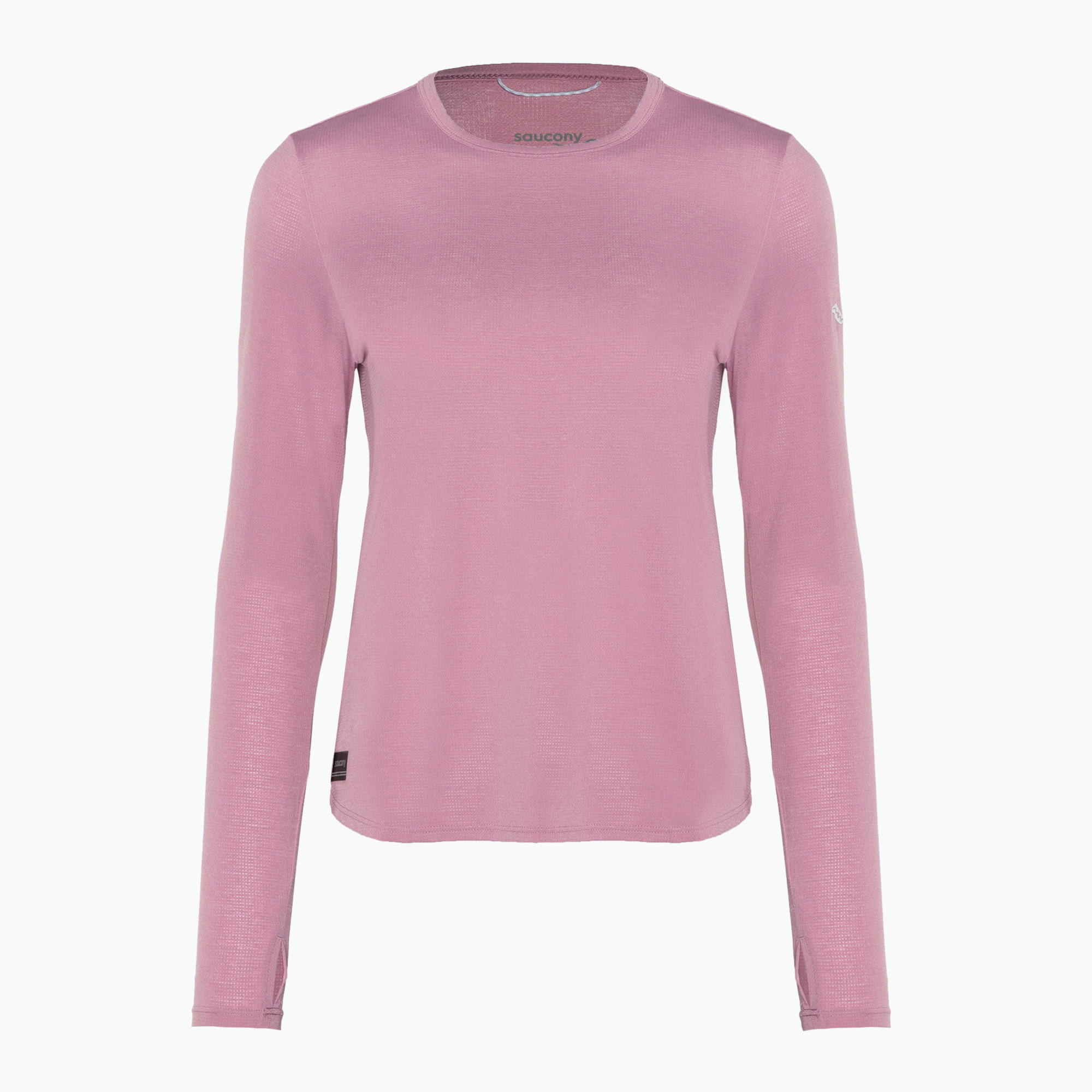 Longsleeve do biegania damski Saucony Stopwatch orchid heather | WYSYŁKA W 24H | 30 DNI NA ZWROT