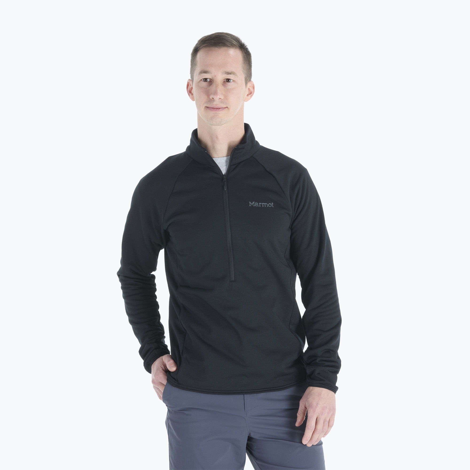 Bluza polarowa męska Marmot Leconte Fleece 1/2 Zip black | WYSYŁKA W 24H | 30 DNI NA ZWROT