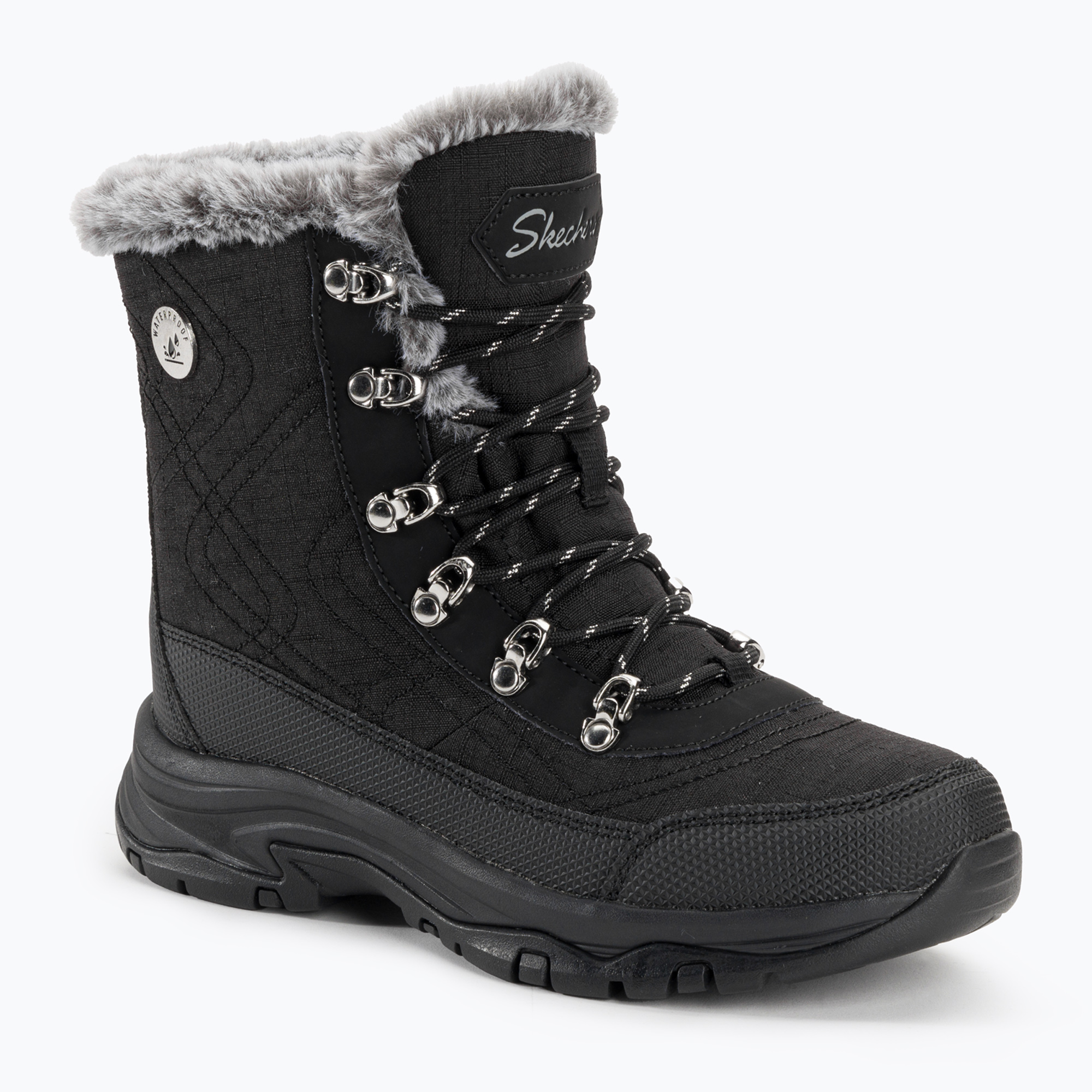 Śniegowce damskie SKECHERS Trego Cold Blues black | WYSYŁKA W 24H | 30 DNI NA ZWROT