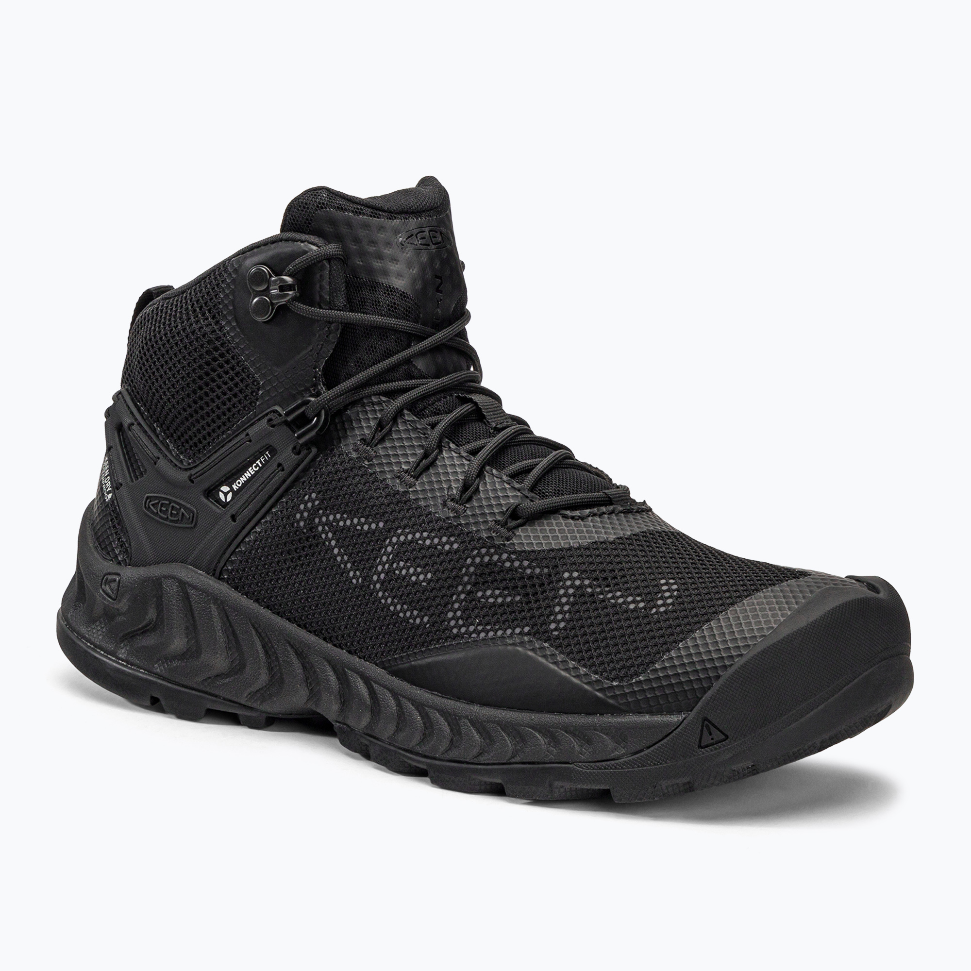 Zdjęcia - Buty trekkingowe Keen  męskie  Nxis Evo Mid WP triple black | WYSYŁKA W 24H 