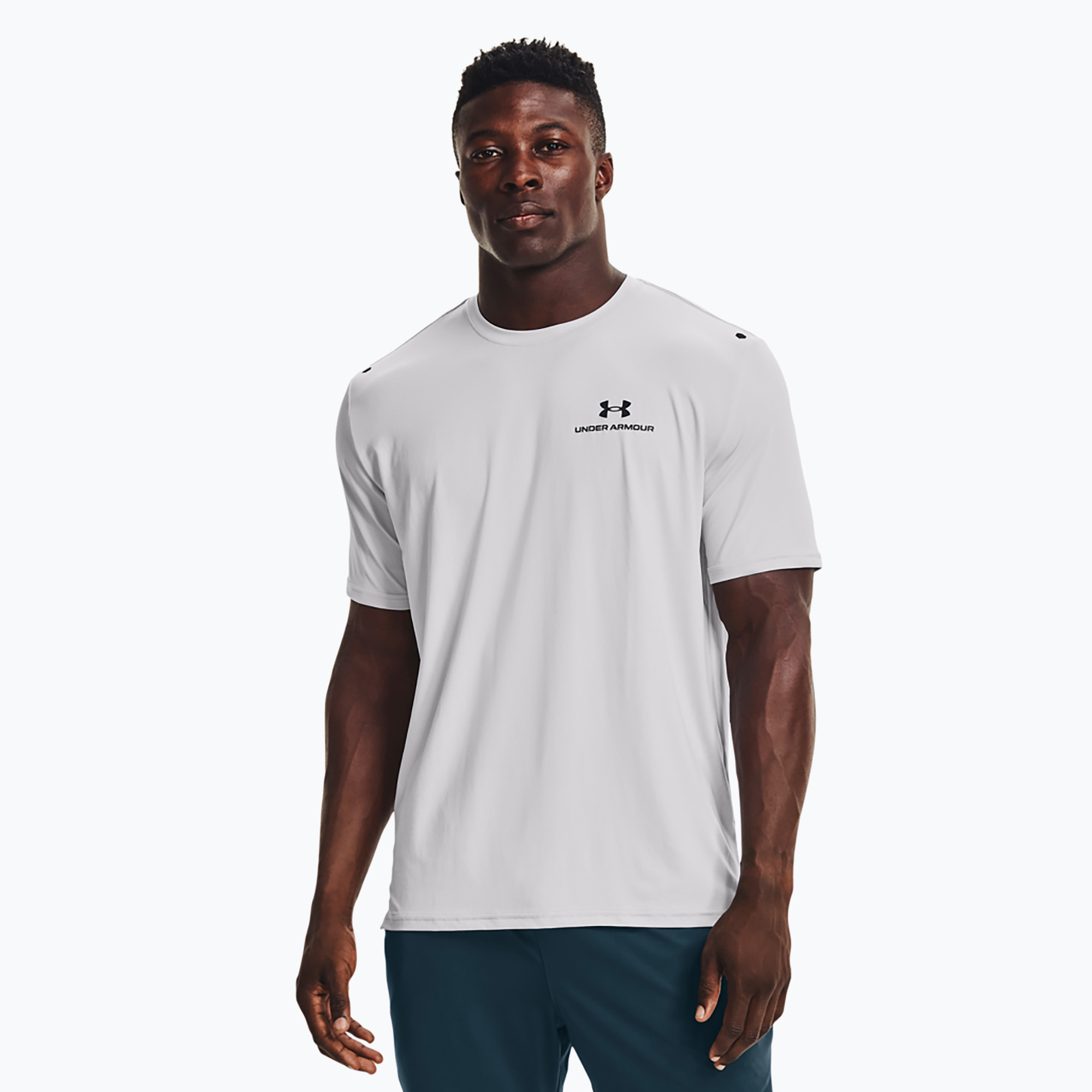 Koszulka treningowa męska Under Armour Rush Energy halo gray/black | WYSYŁKA W 24H | 30 DNI NA ZWROT