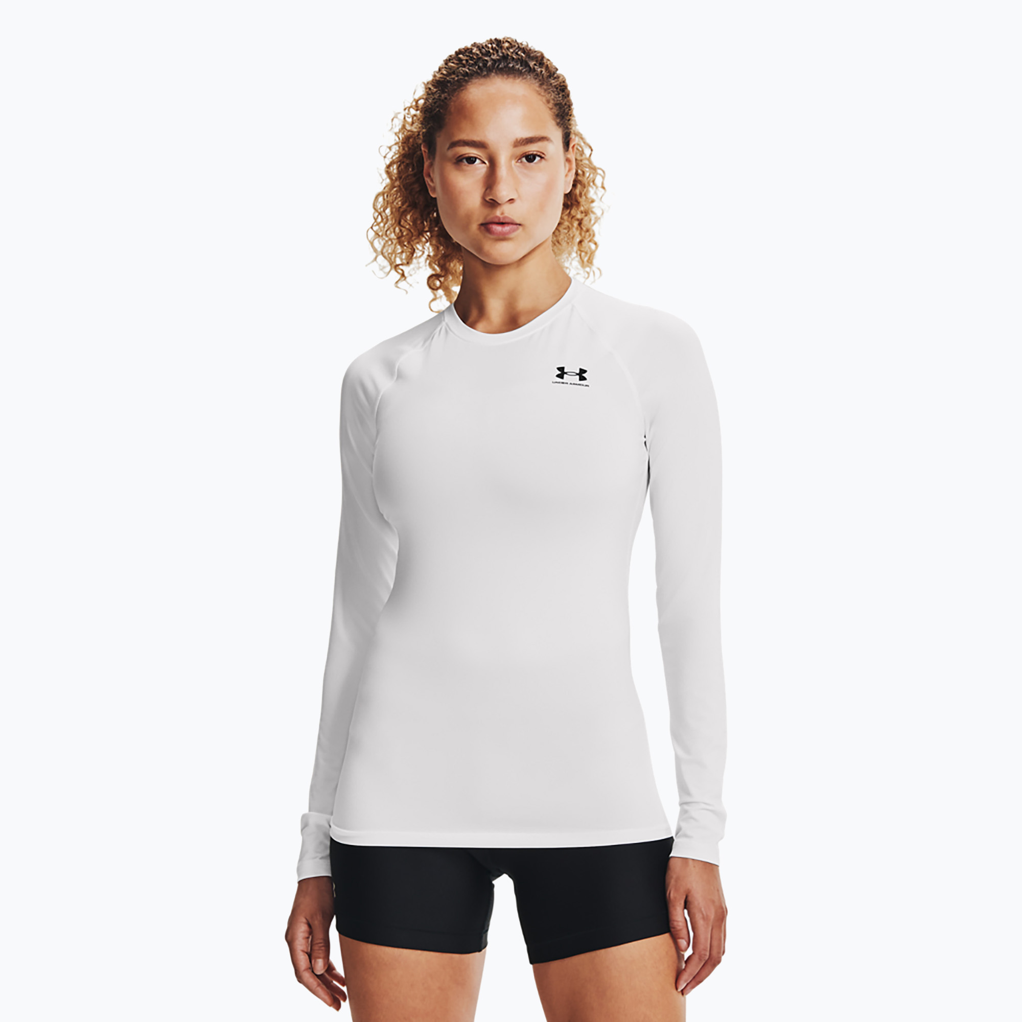 Longsleeve treningowy damski Under Armour HeatGear Compression white/black | WYSYŁKA W 24H | 30 DNI NA ZWROT