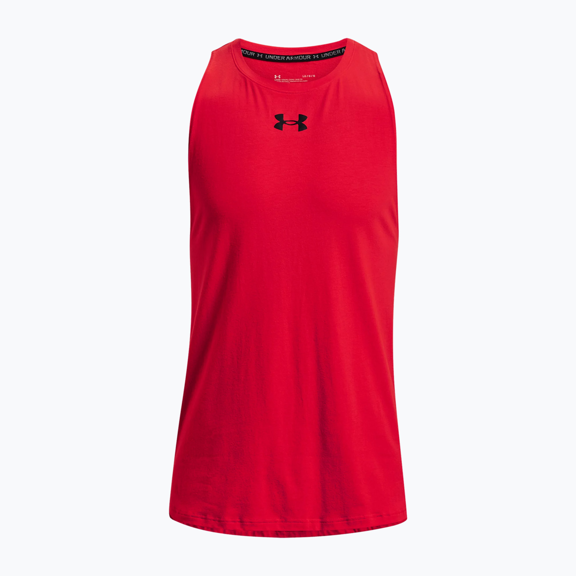 Koszulka koszykarska męska Under Armour Baseline Cotton Tank red/black | WYSYŁKA W 24H | 30 DNI NA ZWROT