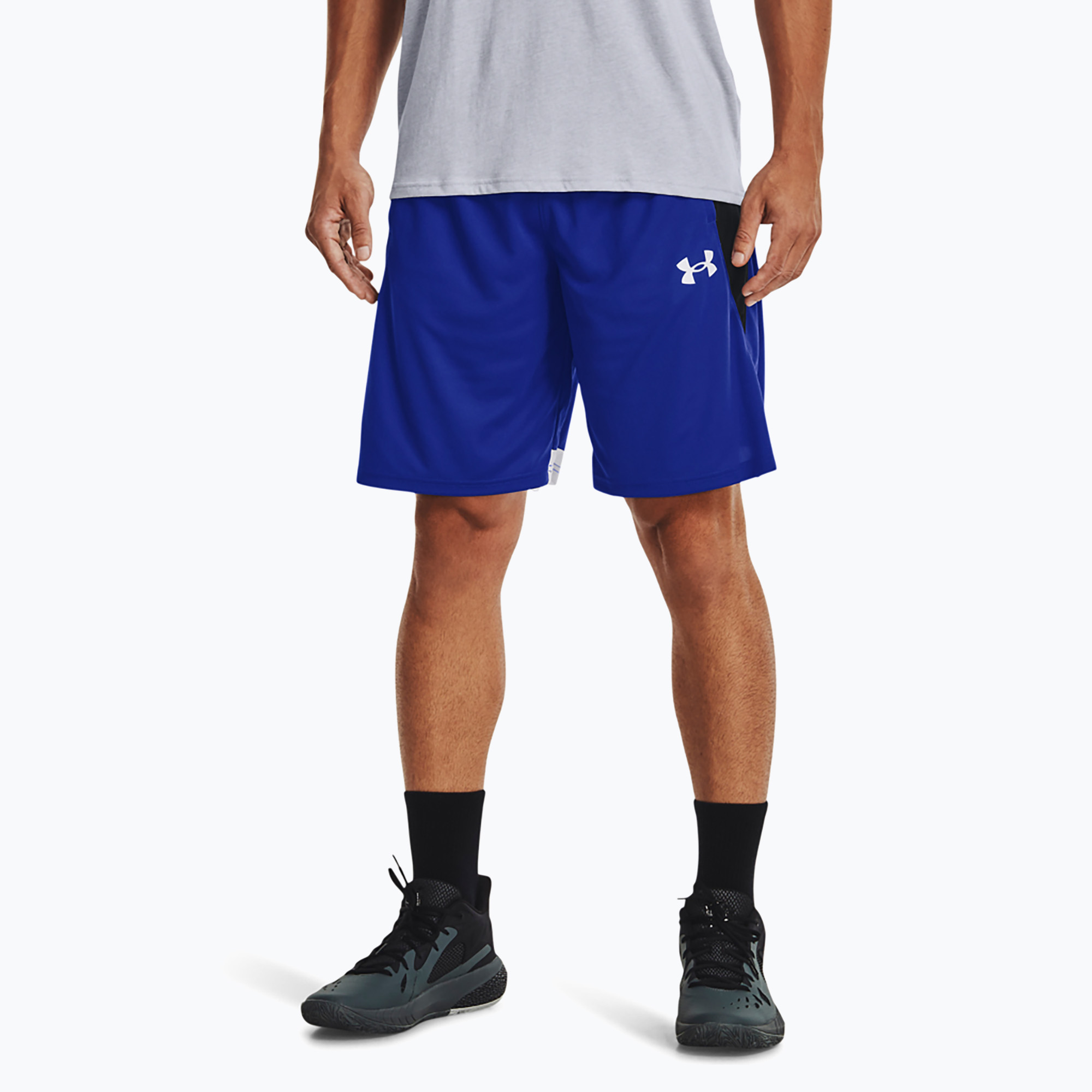 Spodenki koszykarskie męskie Under Armour Baseline 10In royal/white | WYSYŁKA W 24H | 30 DNI NA ZWROT