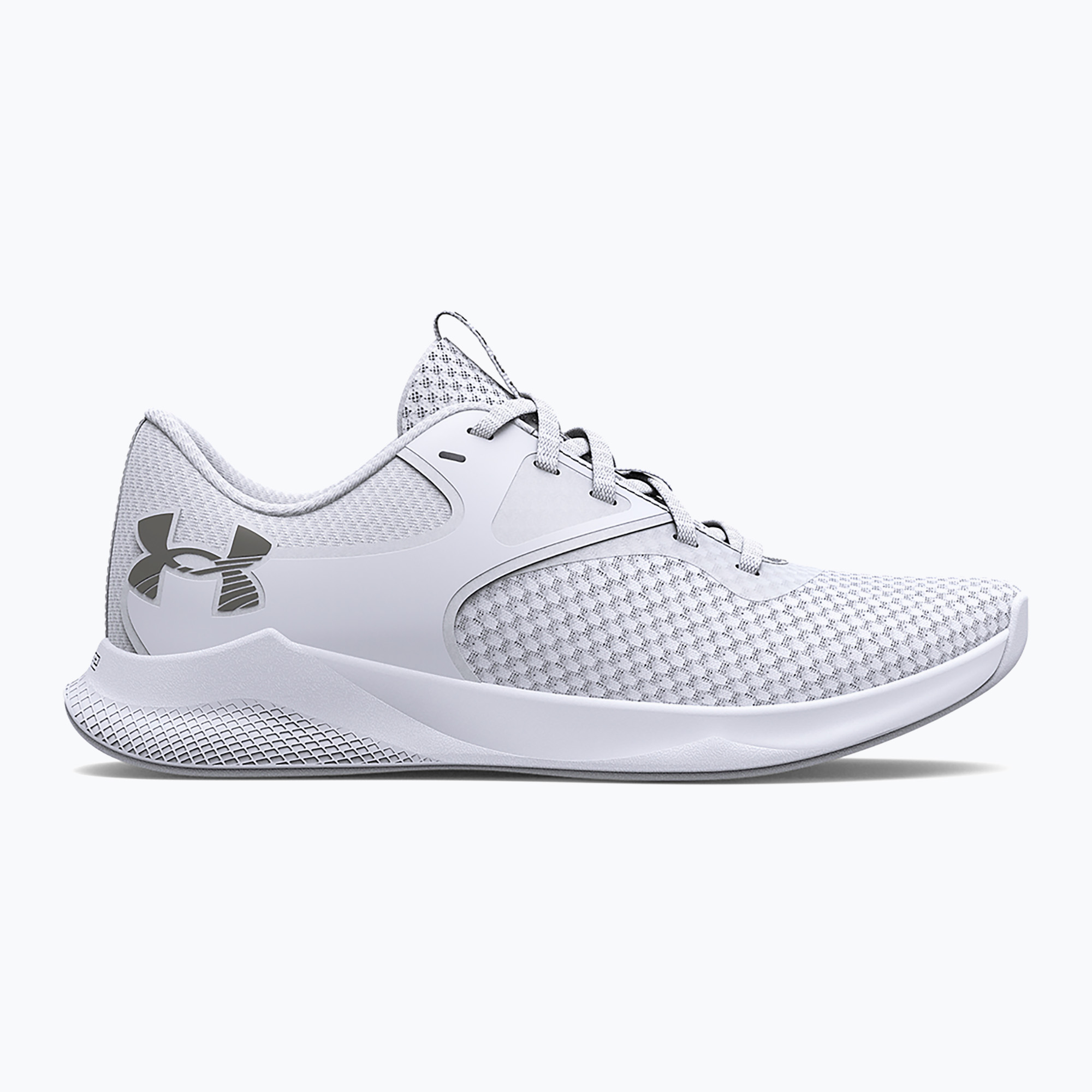 Buty treningowe damskie Under Armour W Charged Aurora 2 white/white/metallic warm silver | WYSYŁKA W 24H | 30 DNI NA ZWROT