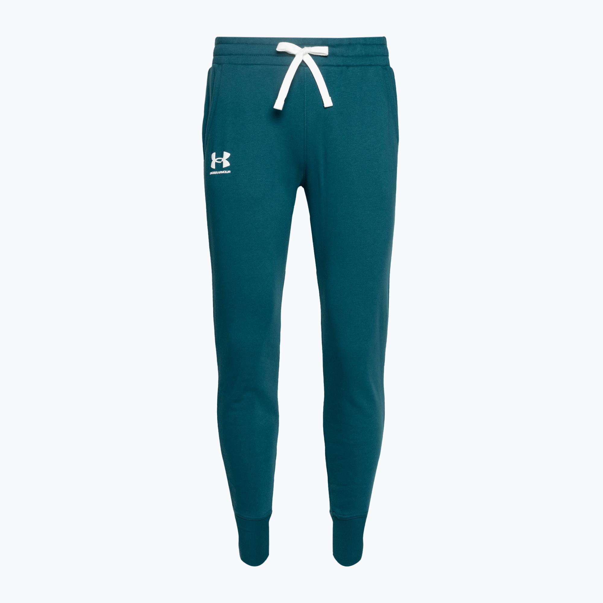 Spodnie damskie Under Armour Rival Fleece Joggers tourmaline teal/white | WYSYŁKA W 24H | 30 DNI NA ZWROT