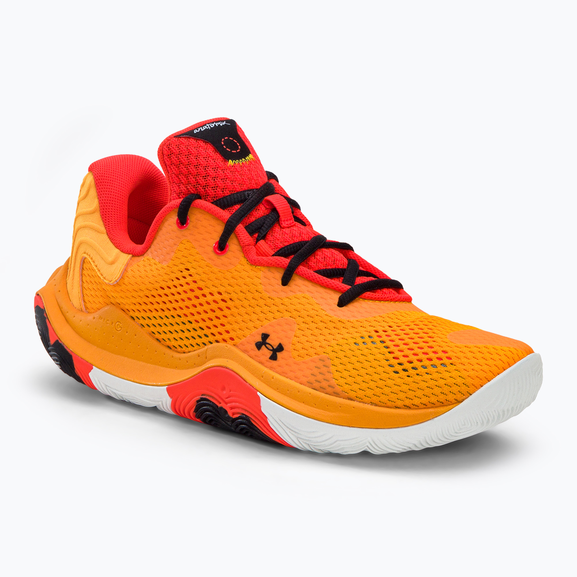 Buty do koszykówki męskie Under Armour Spawn 4 orange shock/white/black | WYSYŁKA W 24H | 30 DNI NA ZWROT