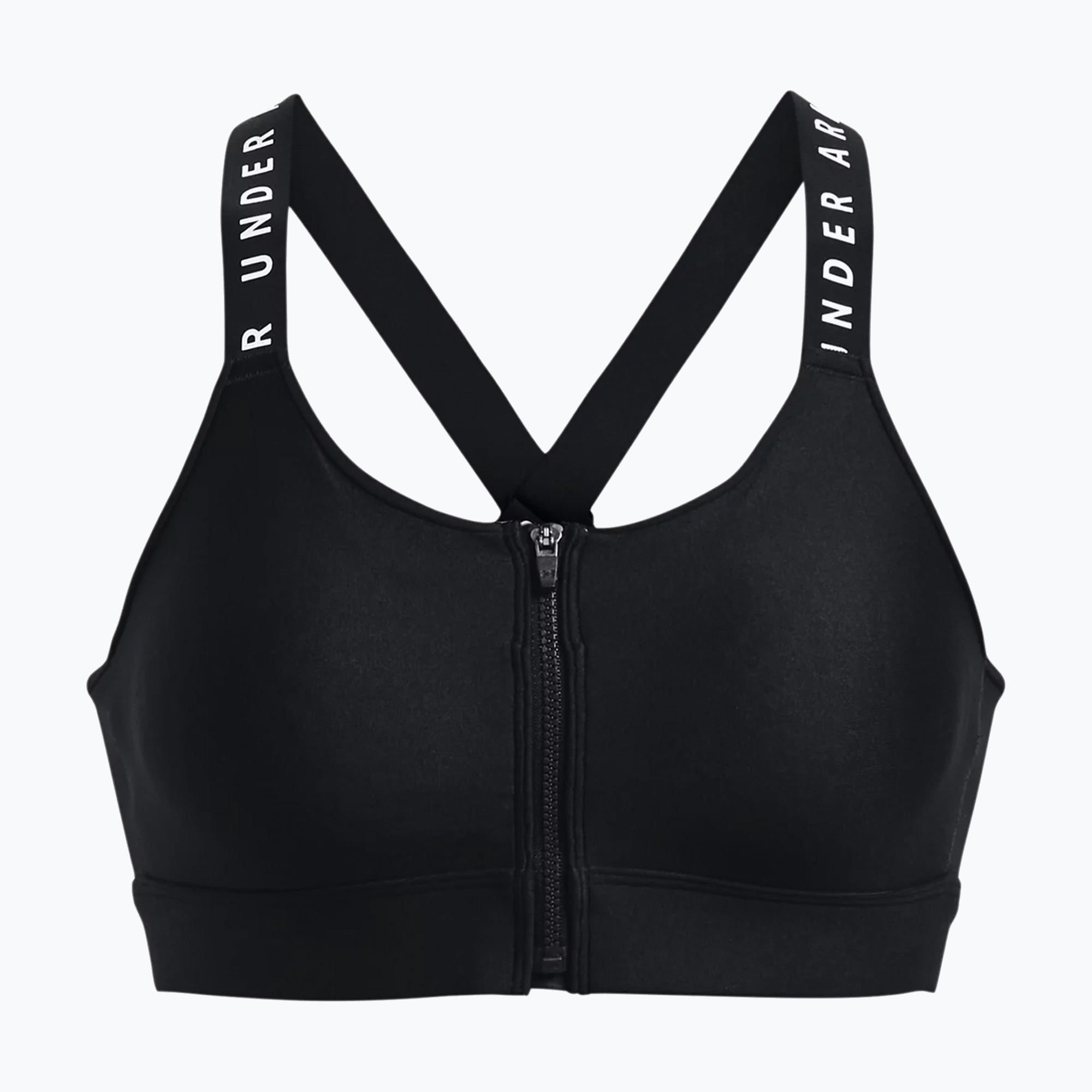 Biustonosz treningowy Under Armour Infinity High Bra Zip black/white | WYSYŁKA W 24H | 30 DNI NA ZWROT