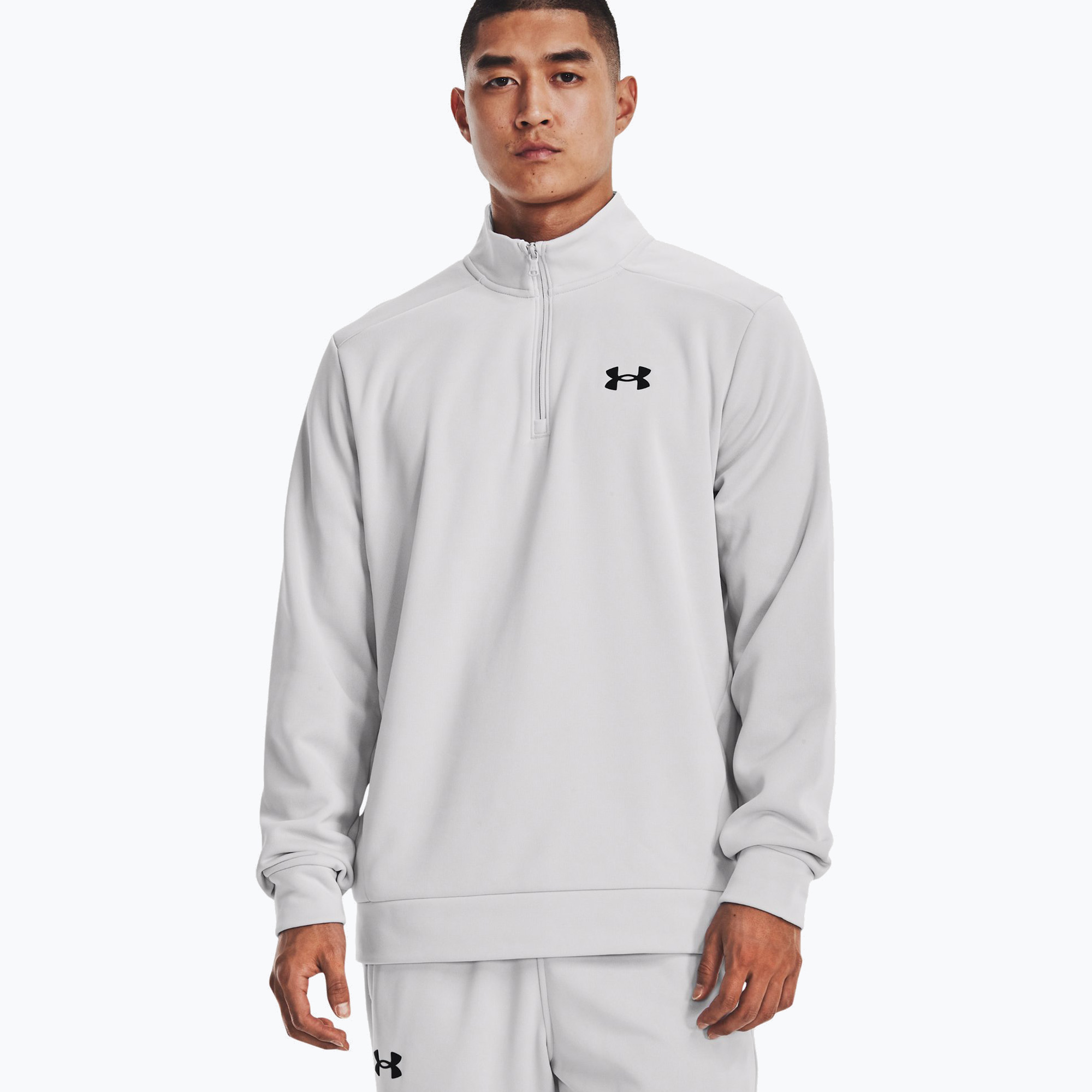 Bluza męska Under Armour Armour Fleece 1/4 Zip halo gray/black | WYSYŁKA W 24H | 30 DNI NA ZWROT