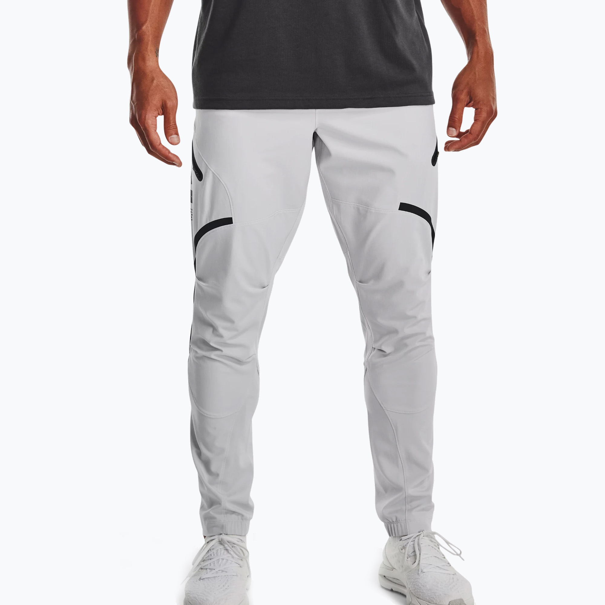 Spodnie treningowe męskie Under Armour Unstoppable Cargo halo gray/black | WYSYŁKA W 24H | 30 DNI NA ZWROT