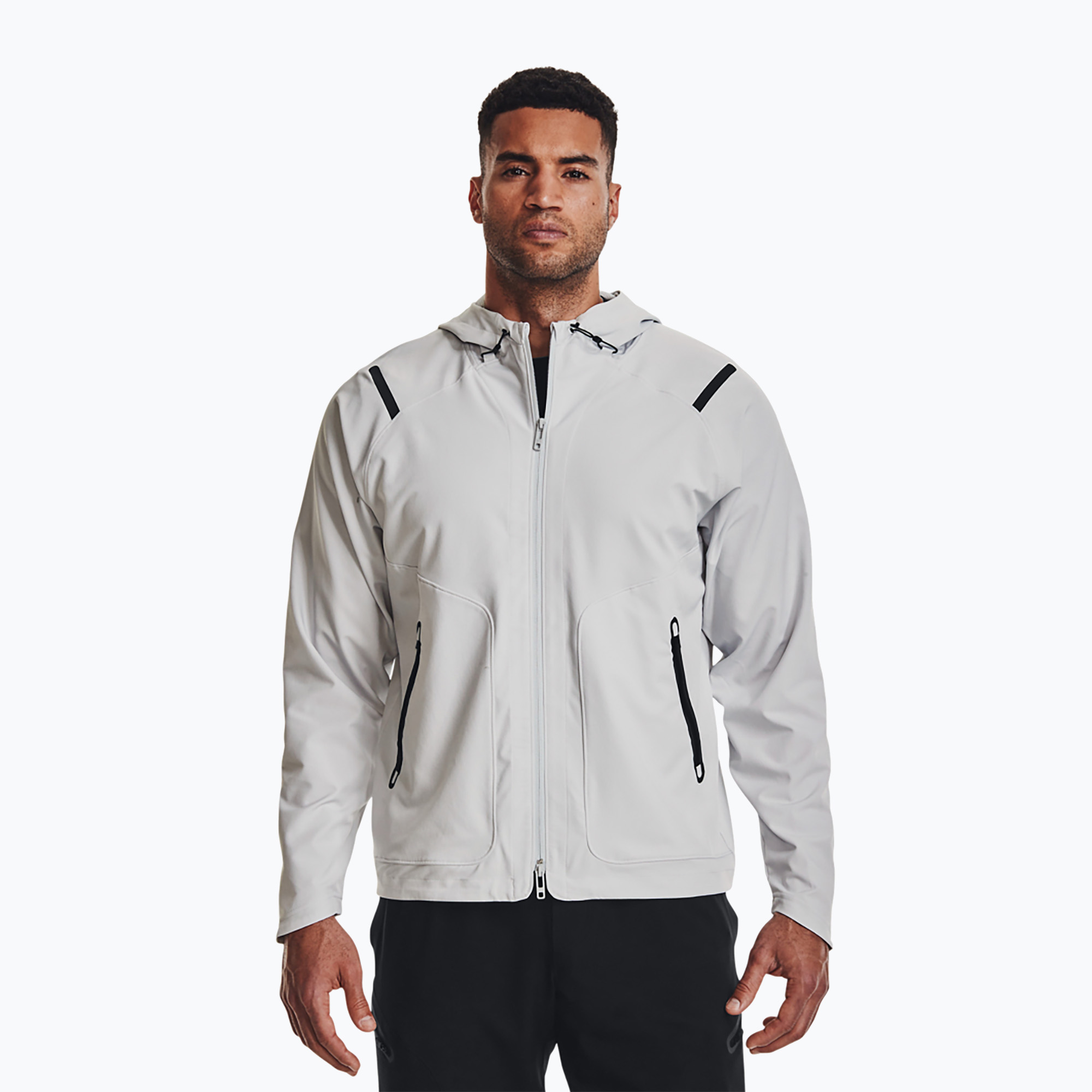 Kurtka treningowa męska Under Armour Unstoppable halo gray/black | WYSYŁKA W 24H | 30 DNI NA ZWROT