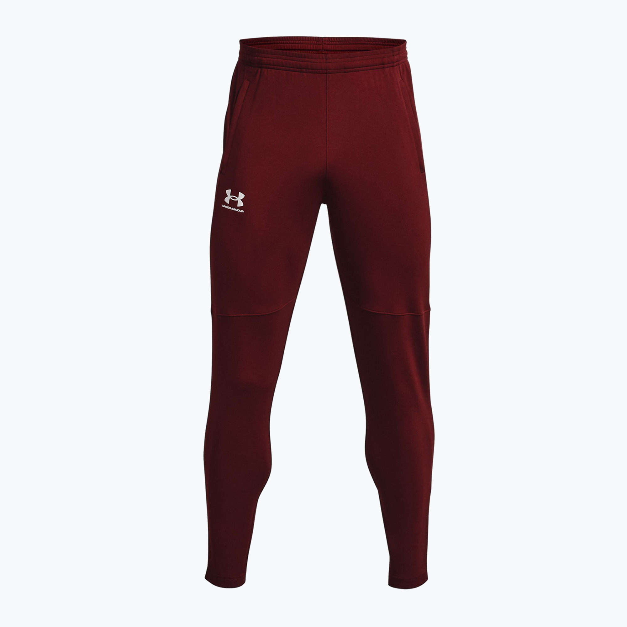 Spodnie treningowe męskie Under Armour UA Pique Track chestnut red/white | WYSYŁKA W 24H | 30 DNI NA ZWROT