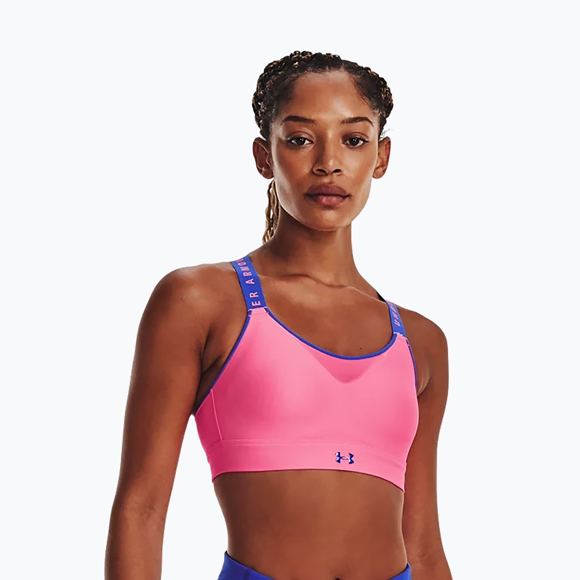 Biustonosz fitness Under Armour Infinity High pink punk/versa blue | WYSYŁKA W 24H | 30 DNI NA ZWROT