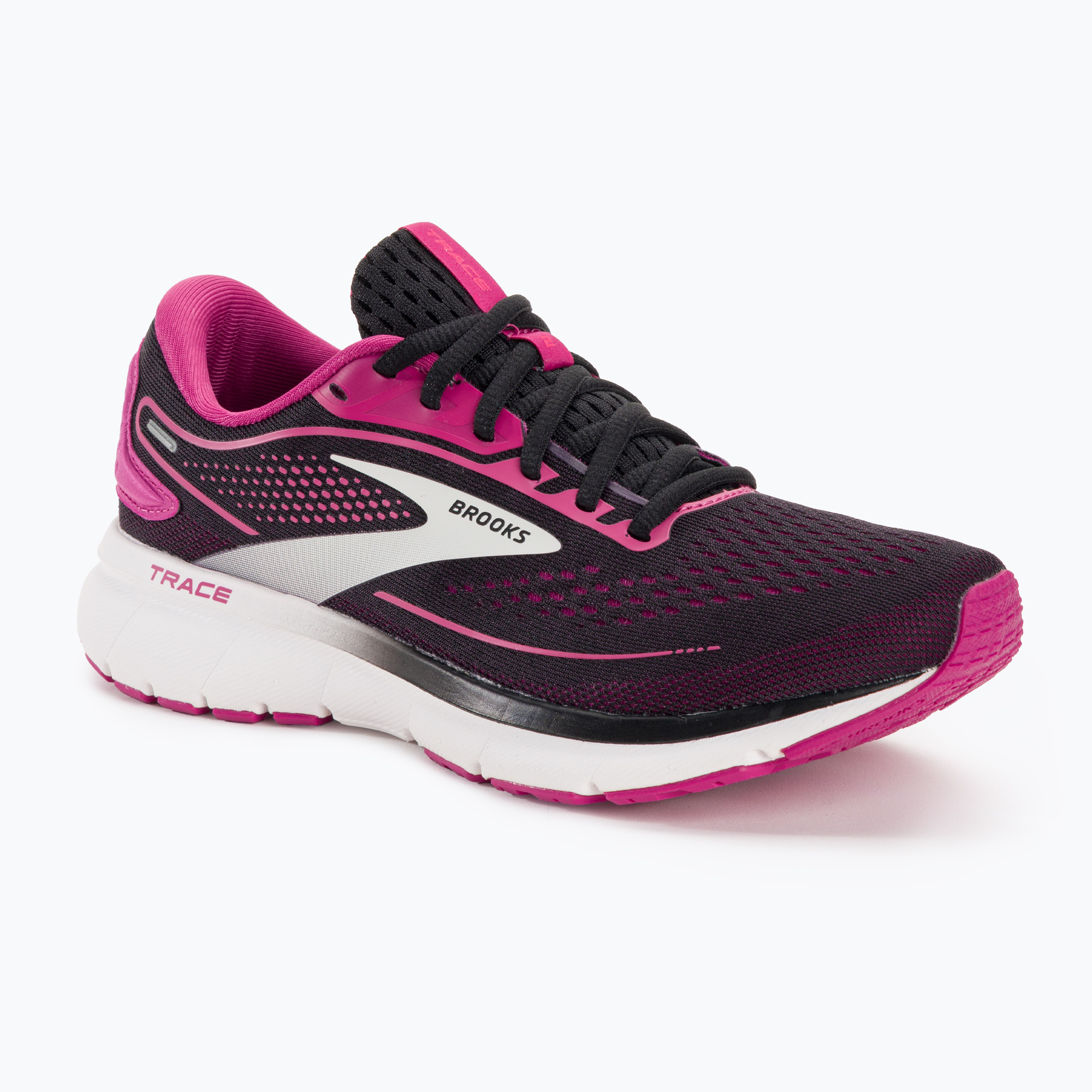 Buty do biegania damskie Brooks Trace 2 black/festival fuchsia/pink flambe | WYSYŁKA W 24H | 30 DNI NA ZWROT