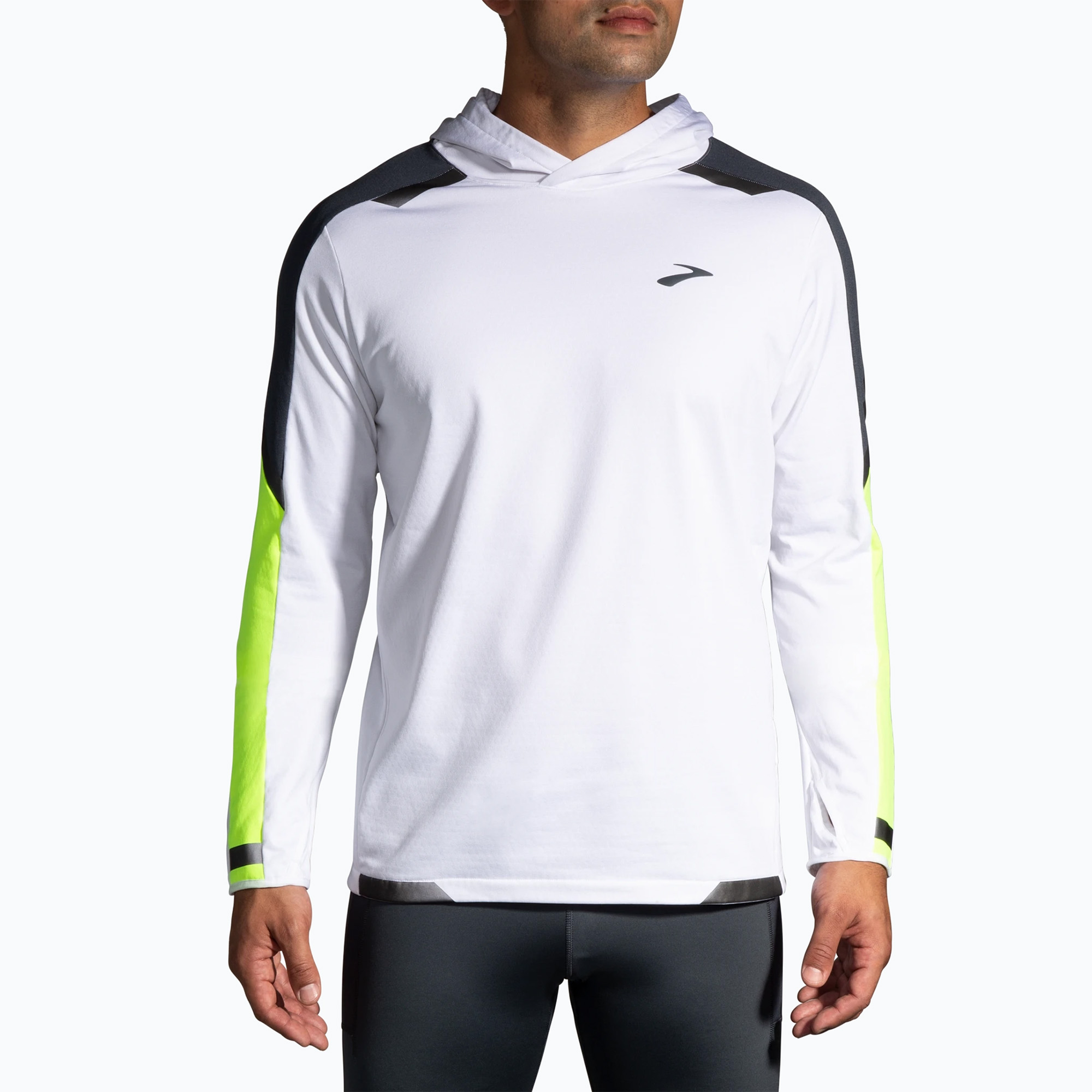 Bluza do biegania męska Brooks Run Thermal white/asphalt/nightlife | WYSYŁKA W 24H | 30 DNI NA ZWROT