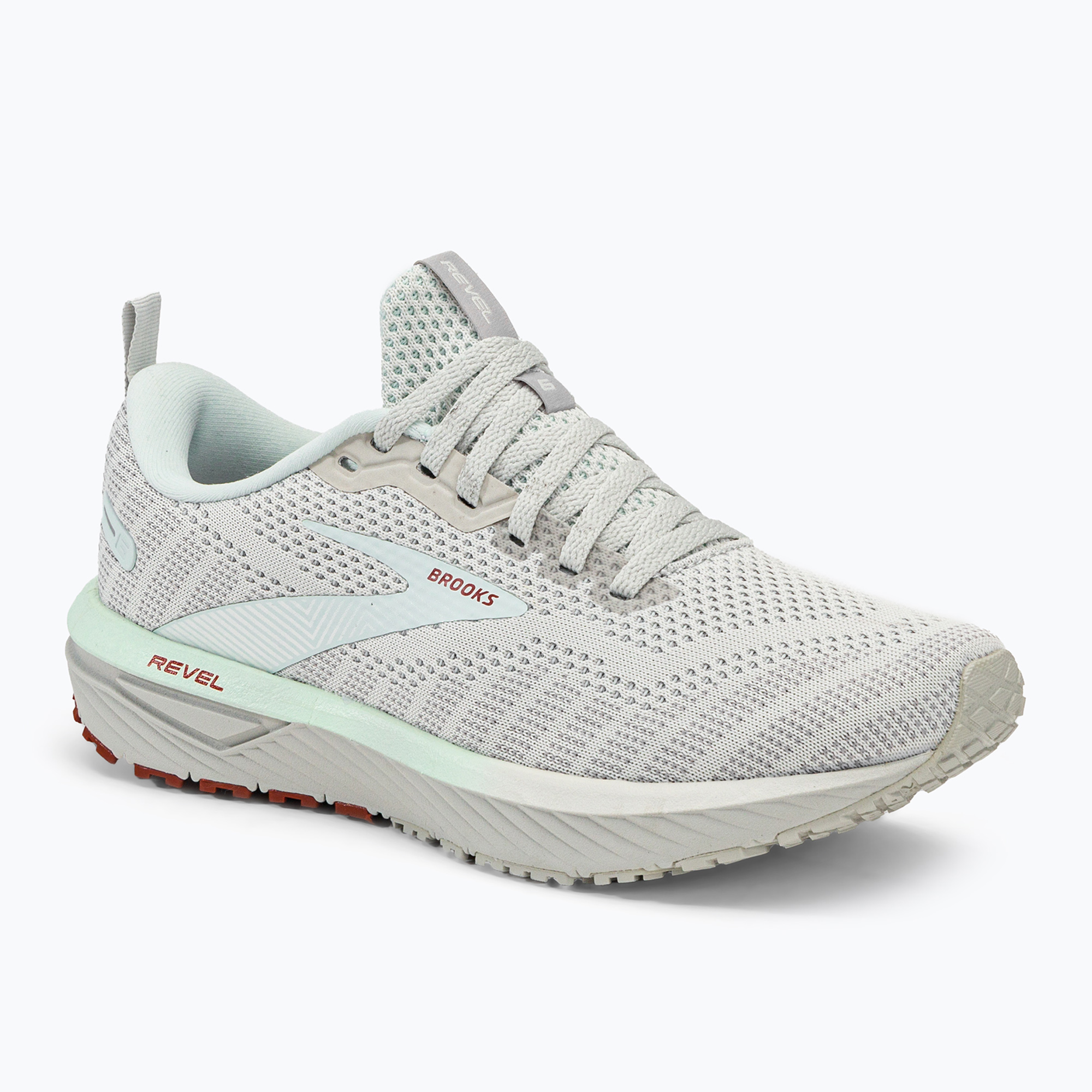 Buty do biegania damskie Brooks Revel 6 oyster mushroom/alloy/blue | WYSYŁKA W 24H | 30 DNI NA ZWROT